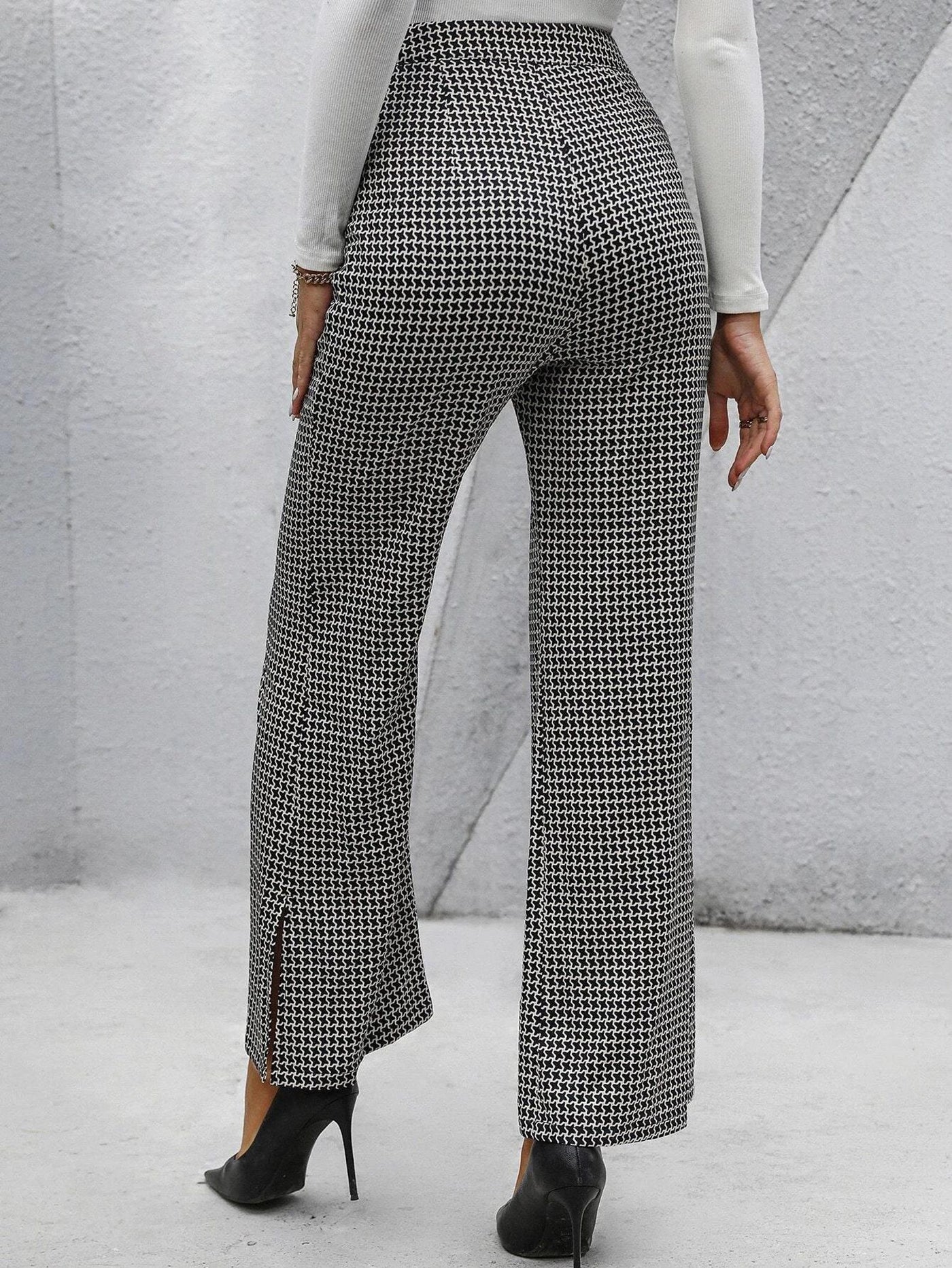 Flare Leg Slit Pants Sewing Pattern for Women | Flare Leg Trouser Pattern | Wide leg pants pattern | High waisted pants