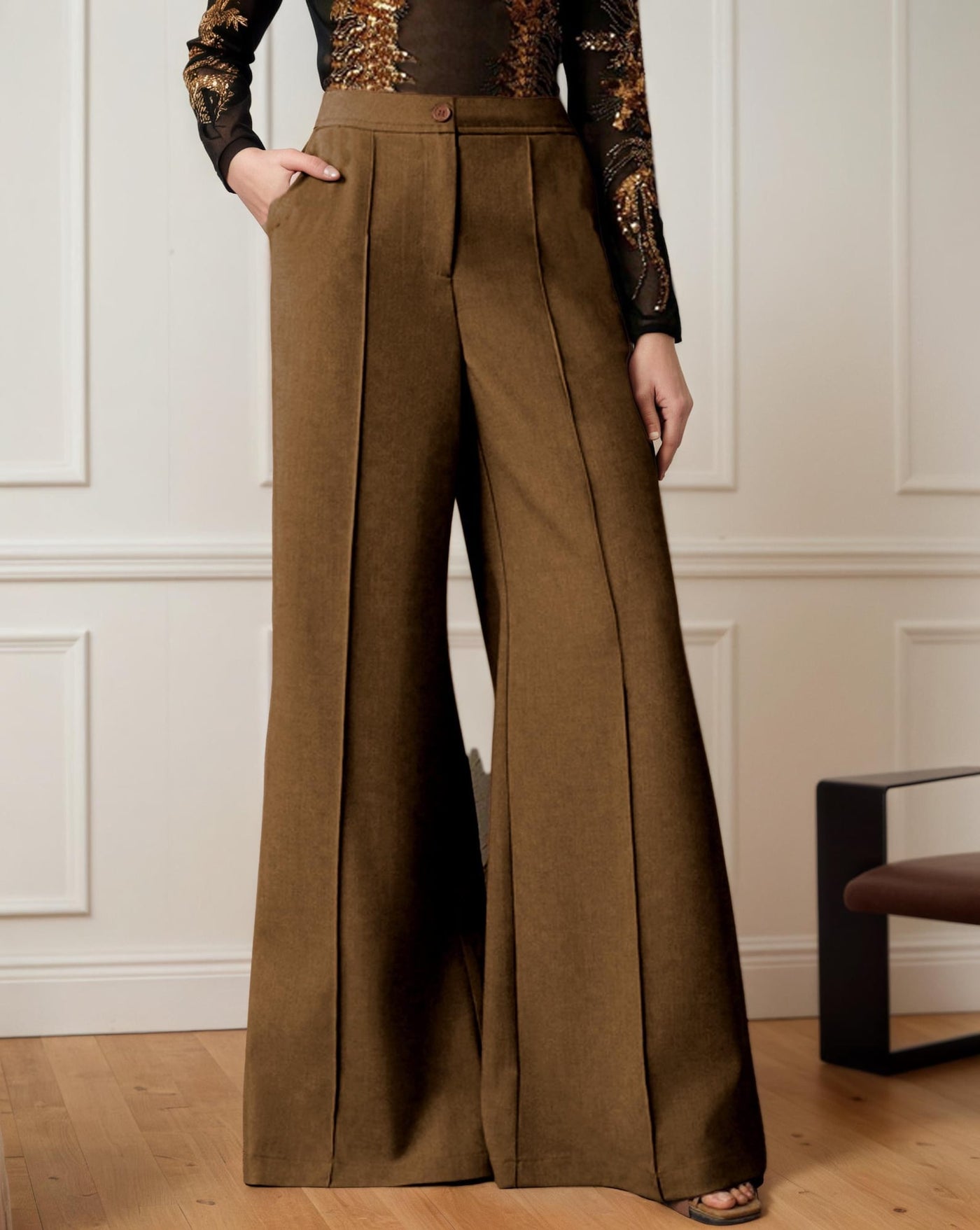 Flare Pants Sewing Pattern for Women | Sewing Patterns | Pants Sewing Pattern, Wide Leg Pants Pattern | Sewing Pattern Pants