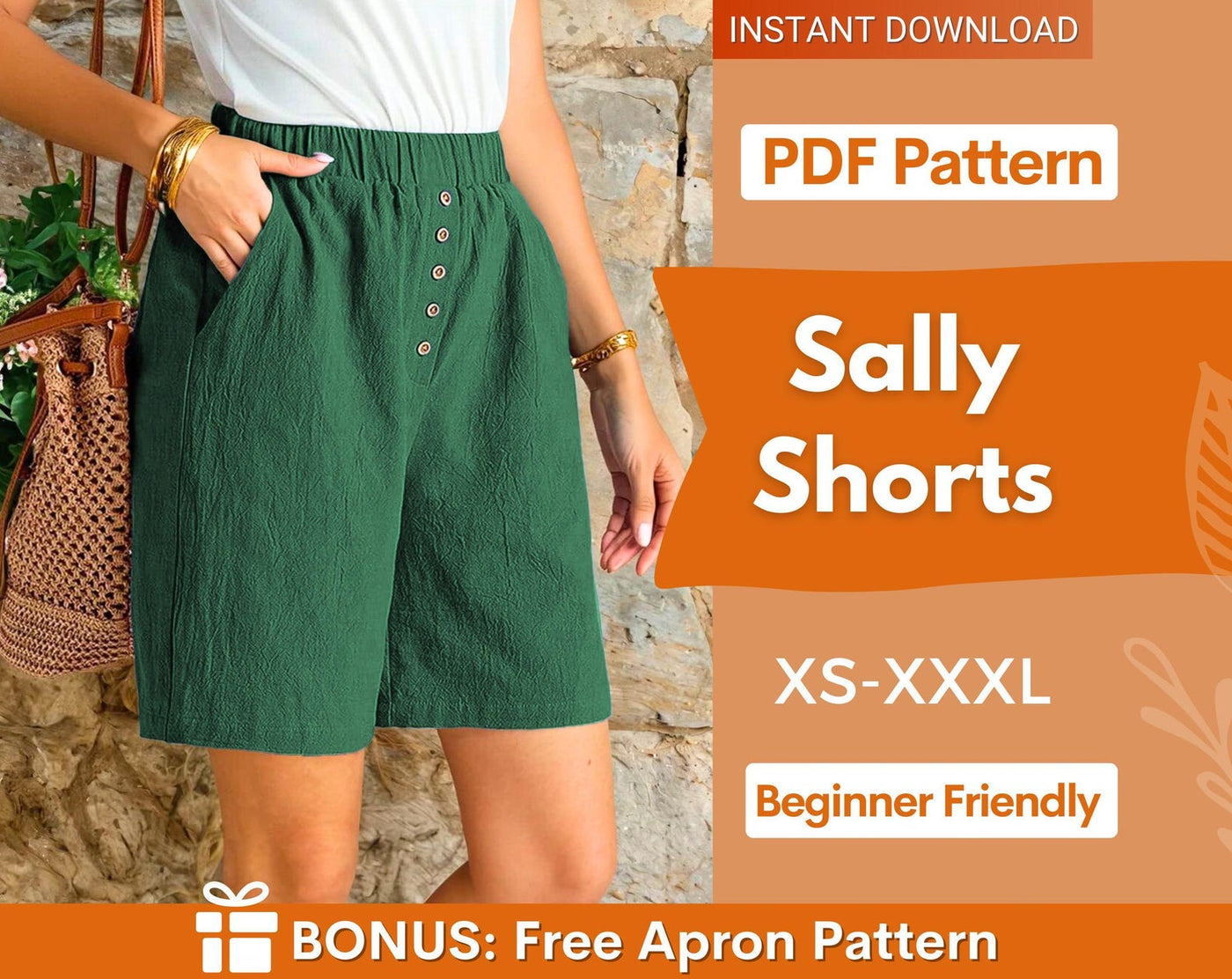 Shorts Pattern | Women Shorts Pattern | Beginner Shorts Pattern | Elastic Waistband Shorts | Wide Leg Shorts Patterns