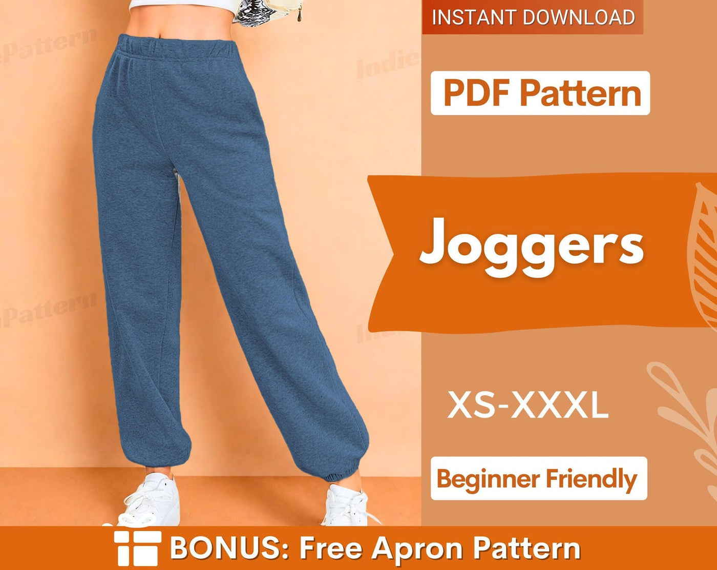 Easy Joggers Pattern, Jogger Sewing Patterns, Sewing Pattern Pants Women, Easy Joggers, Gym Pants, Sweatpants, Jogger Trouser