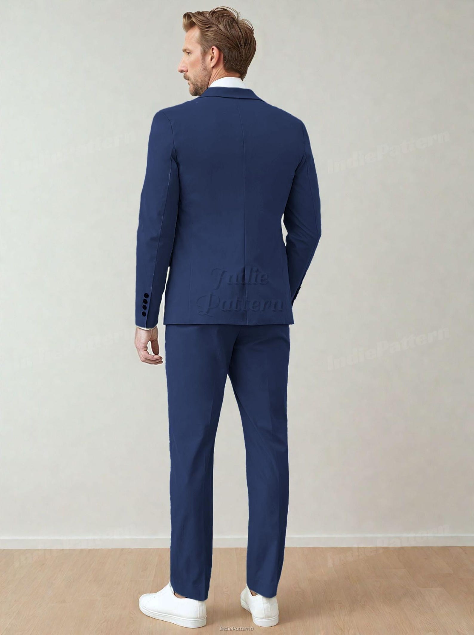 3 Pieces Suit Set Sewing Pattern for Men | Vest, Jacket & Pants Sewing Pattern | Men Suit Set Sewing Patterns | Suit Pants