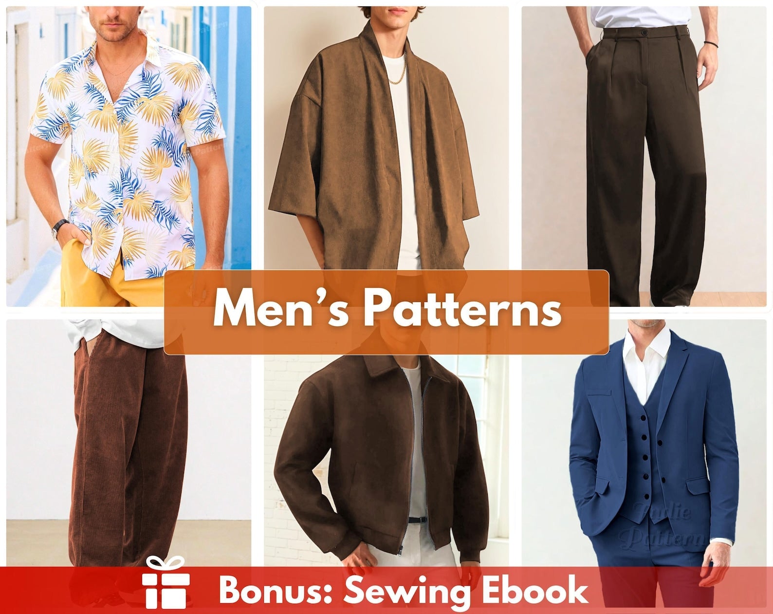 Men Sewing Patterns | Men Patterns | Pants Sewing Pattern | Men Jacket Pattern | Men Shirt Pattern | Suit Pattern Men |