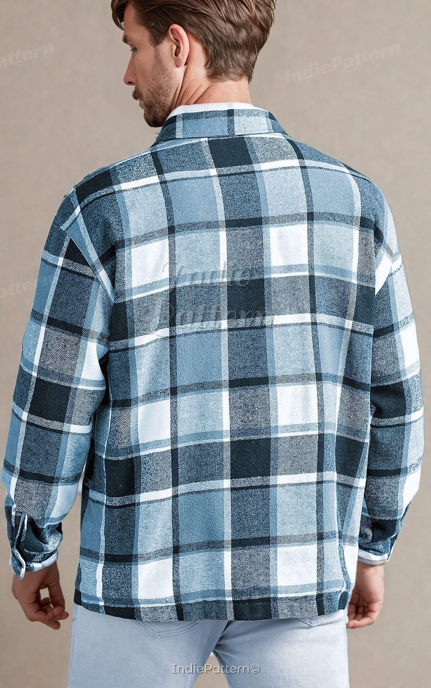 Jacket Pattern for Men | Instant Download | Men's Front Zip Jacket PDF Sewing Pattern | Pattern Men's Jacket | Sewing Pattern
