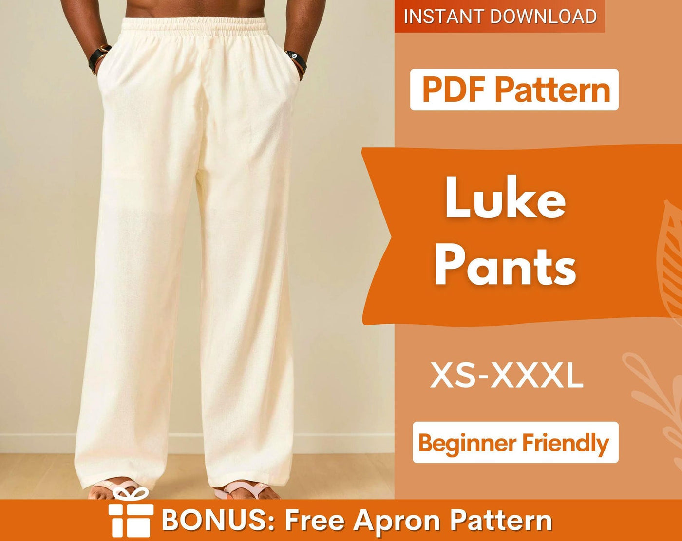 Pants Sewing Pattern for Men| Men Pants Pattern | Sewing Pattern for Men | Men Summer Pants | Men's Pattern | Trousers Sewing