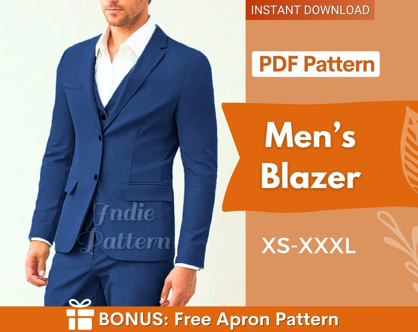 Men Suit Jacket Pattern | Jacket Sewing Pattern Men | Sewing Pattern Men Blazer | Men's Pattern | Suit Pattern For Men | Men