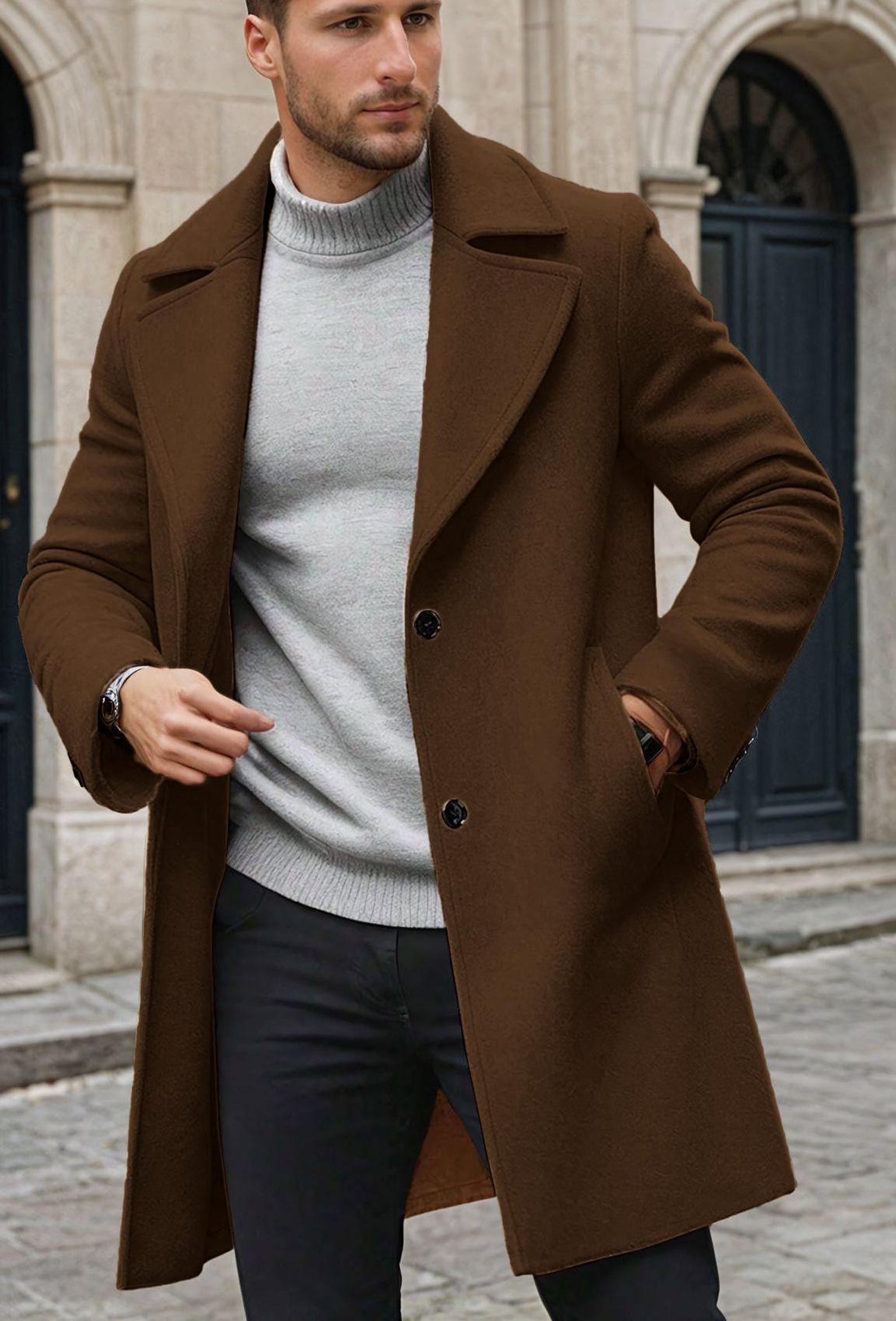 Men Coat Sewing Pattern | Winter Coat Sewing Pattern | Long Coat Pattern | Men Jacket Sewing Pattern | Men's Sewing Pattern |