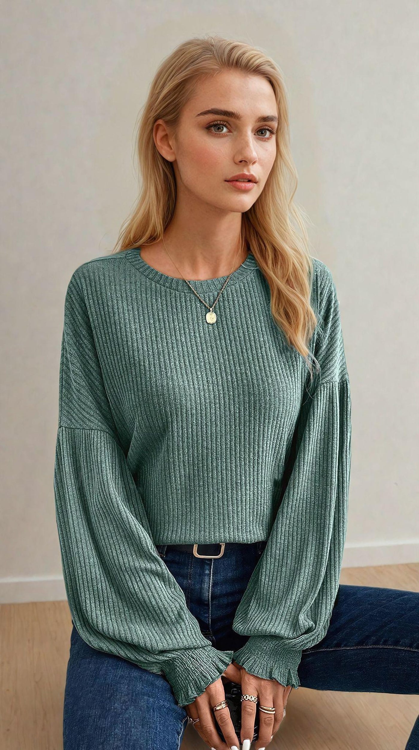 Sweatshirt Sewing Pattern | Women Sewing Pattern | Sweater Sewing Pattern | Women's Sewing Pattern | Puff Sleeve Sweatshirt