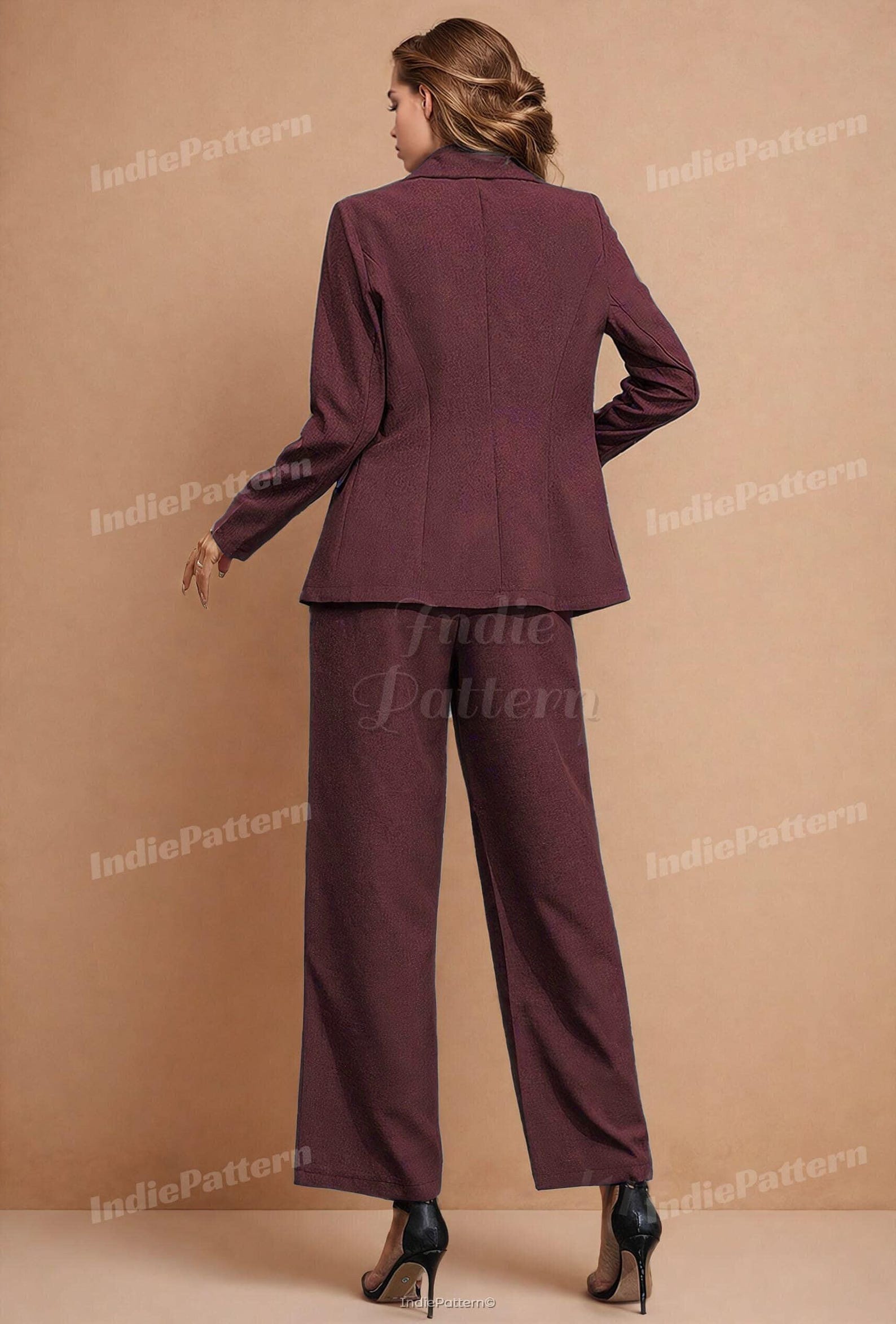 Suit Set Sewing Pattern | Blazer Sewing Pattern | Pants Pattern Women | Suit Pants Pattern | Women Sewing Pattern | Suit