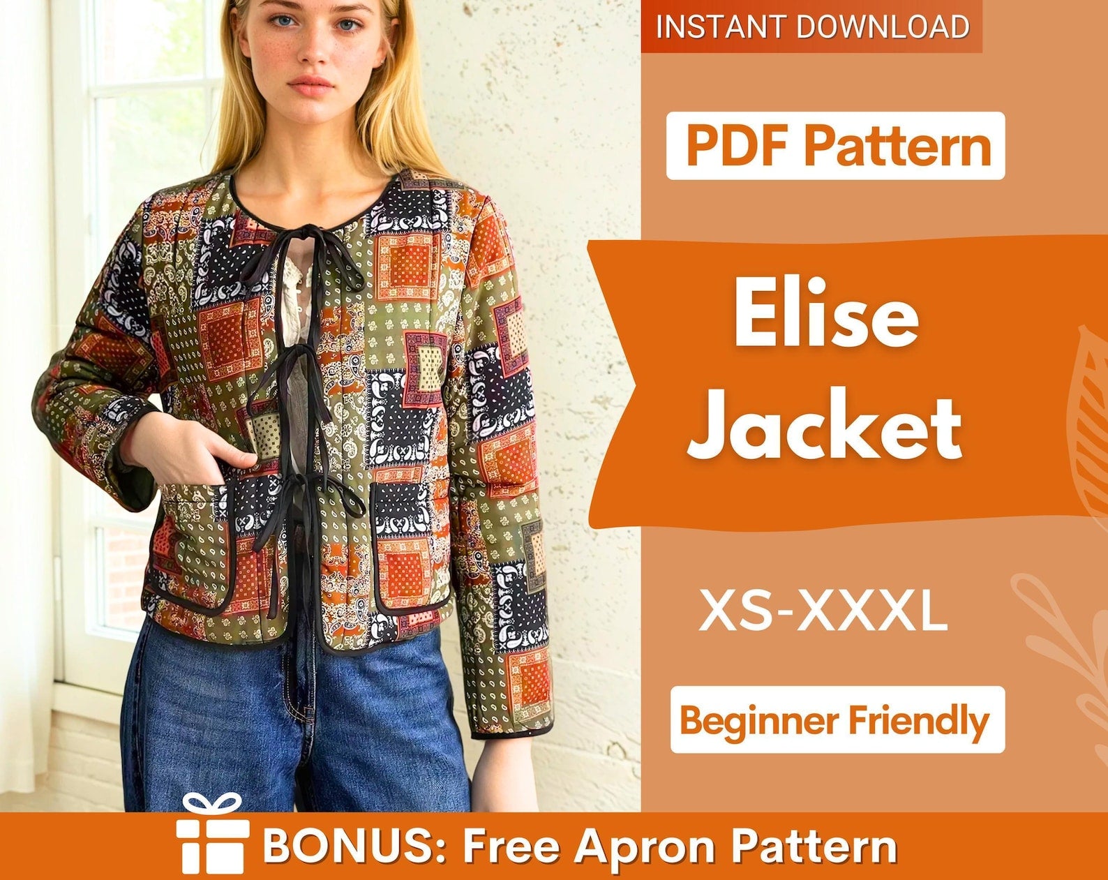 Jacket Sewing Pattern | Coat Pattern | Sewing Patterns | Jacket Pattern | Women Sewing Pattern Jacket Coat | Beginner Jacket