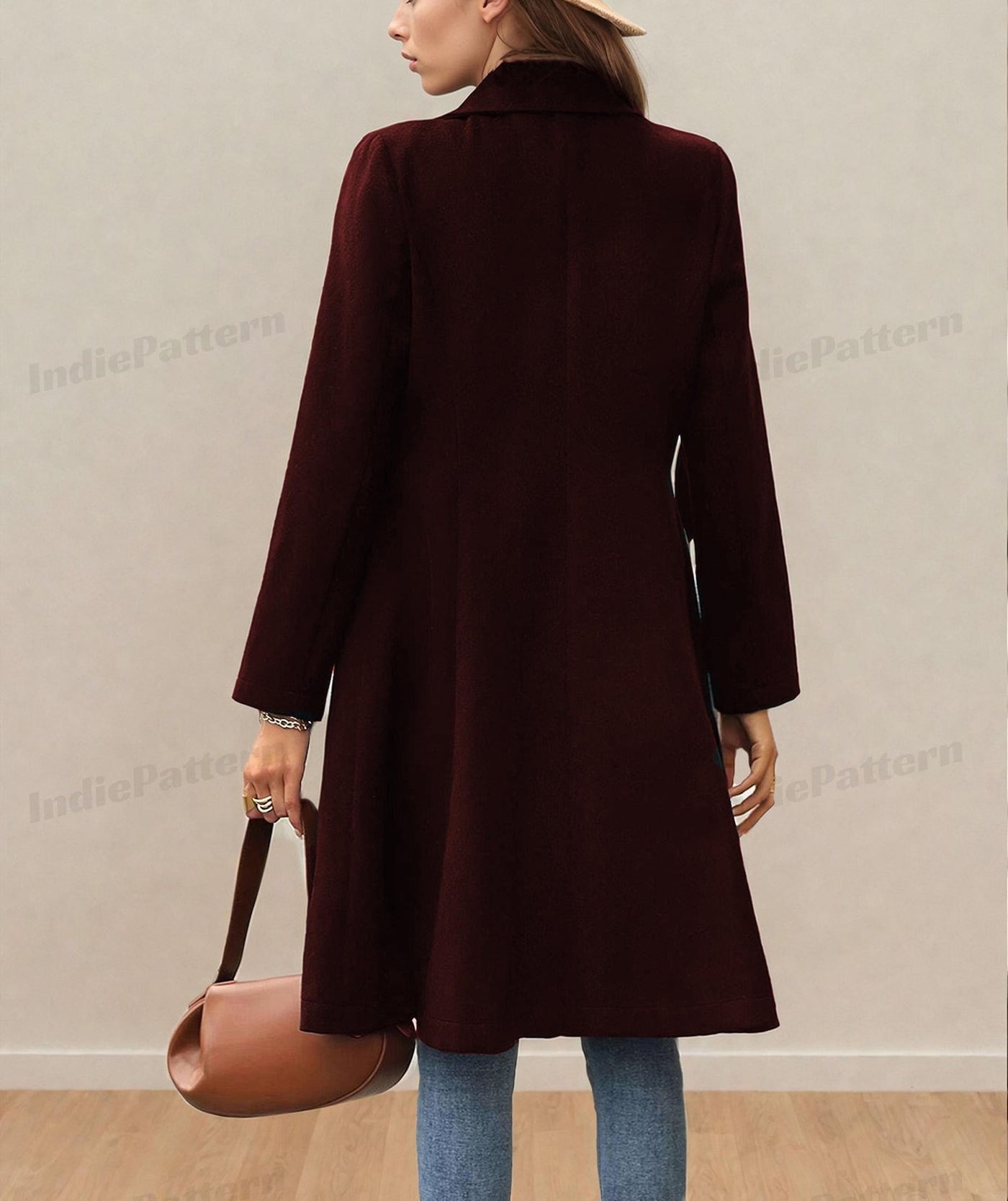 Winter Coat Sewing Pattern Women PDF | Coat Pattern | Long Coat PDF Pattern | Jacket Sewing Pattern | Women Sewing Pattern