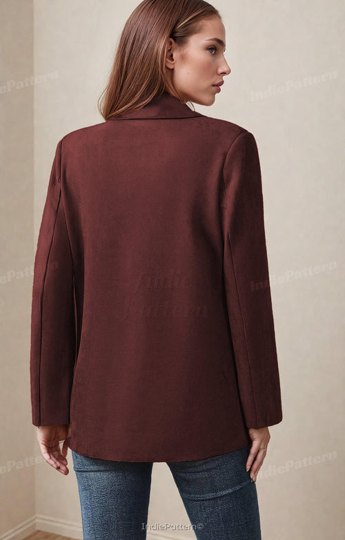 Blazer Women Sewing Pattern | Jacket Sewing Pattern | Sewing Pattern Women PDF | Coat Pattern | Women Sewing Pattern | Sewing
