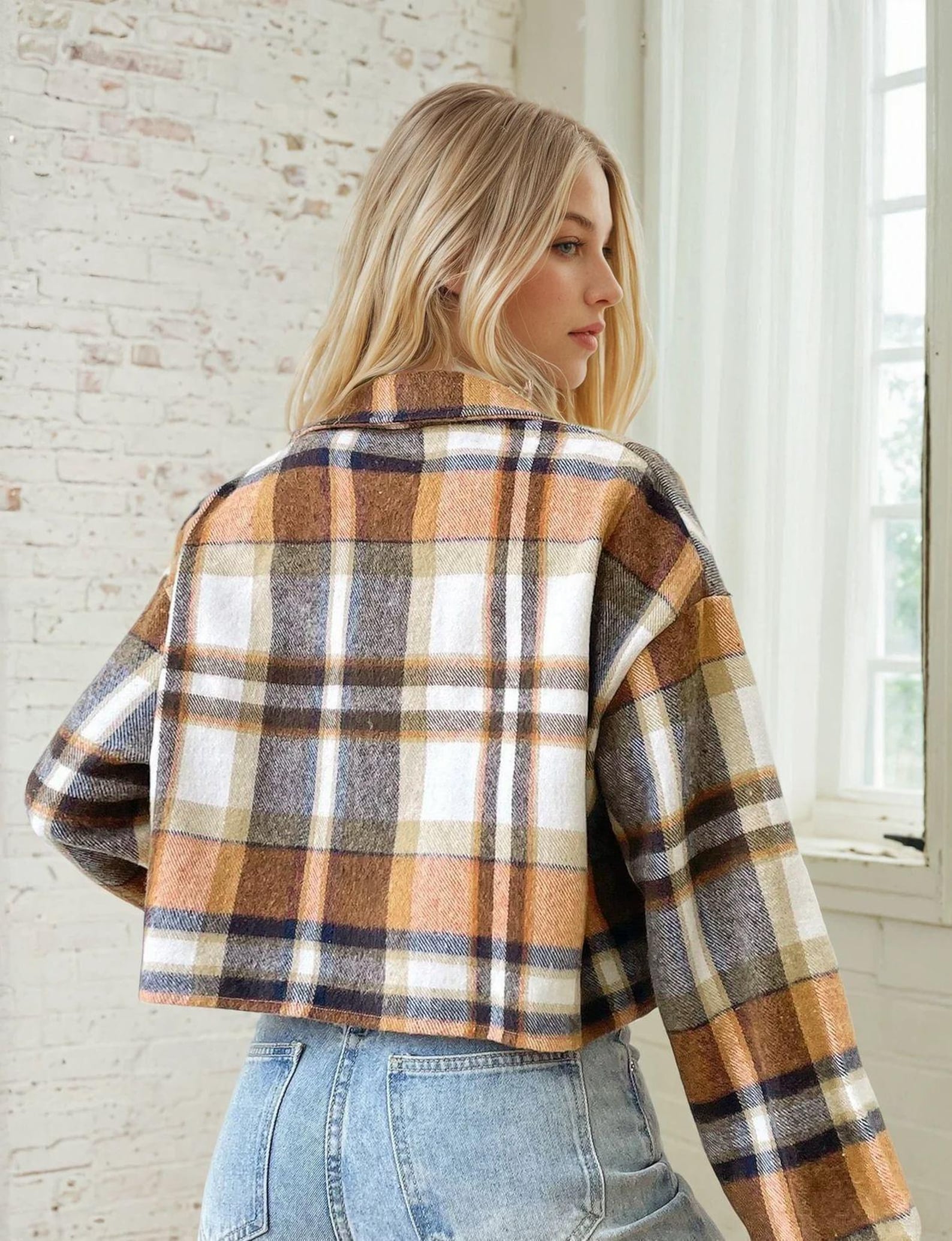 Crop Shirt Sewing Pattern, Long Sleeved Crop Shirt, Women Shirt Jacket Sewing Pattern, Women Sewing Pattern, Shacket Sewing