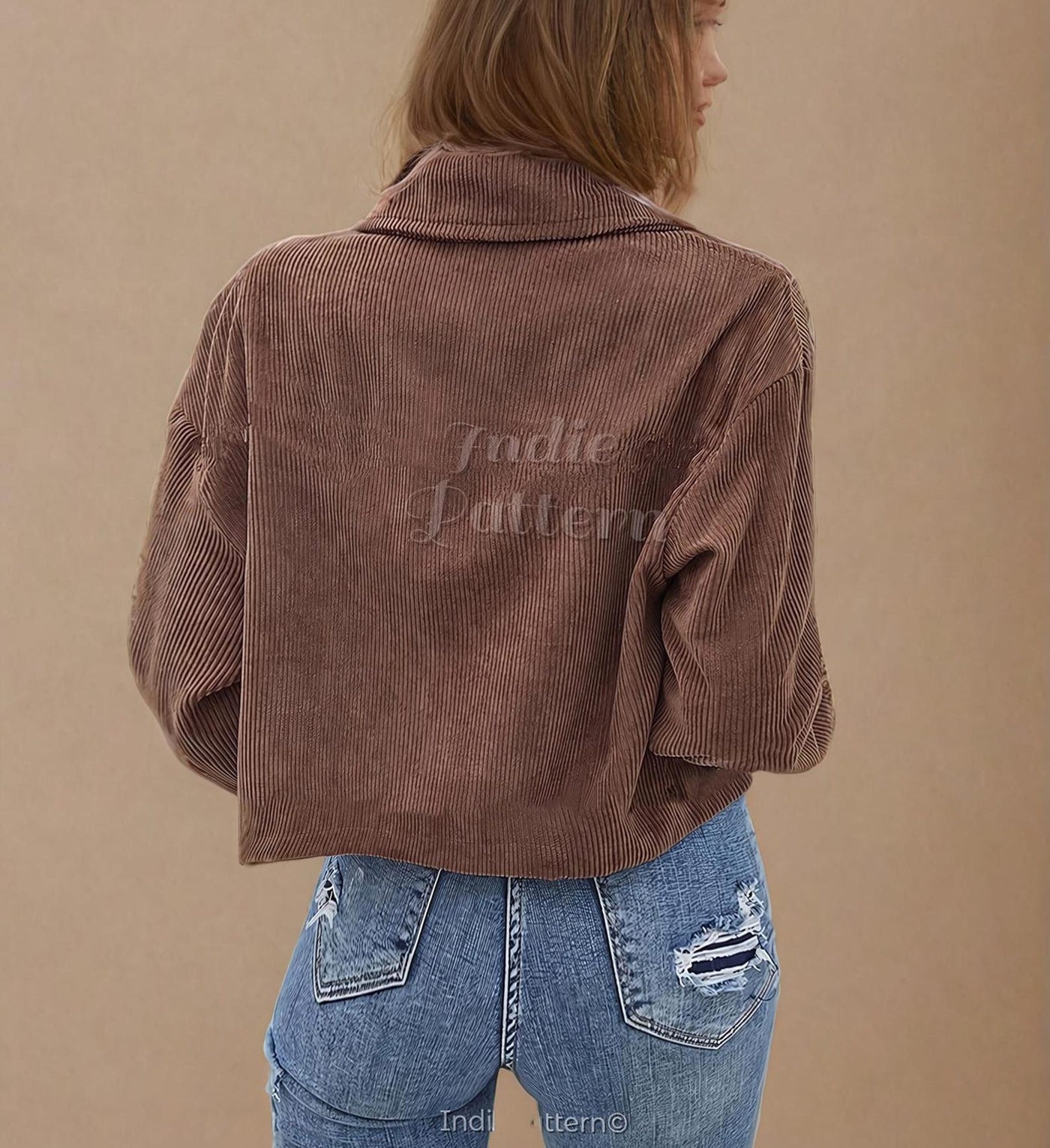 Crop Jacket Pattern for Women, XS-XXXL, Women Jacket Sewing Pattern, Women's Shirt Jacket, Shacket sewing pattern, Women