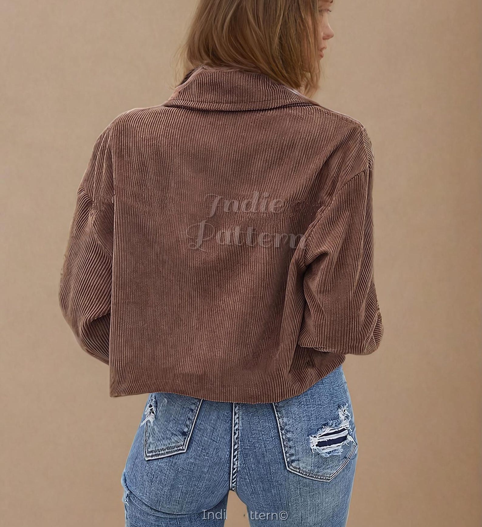 Crop Jacket Pattern for Women, XS-XXXL, Women Jacket Sewing Pattern, Women's Shirt Jacket, Shacket sewing pattern, Women