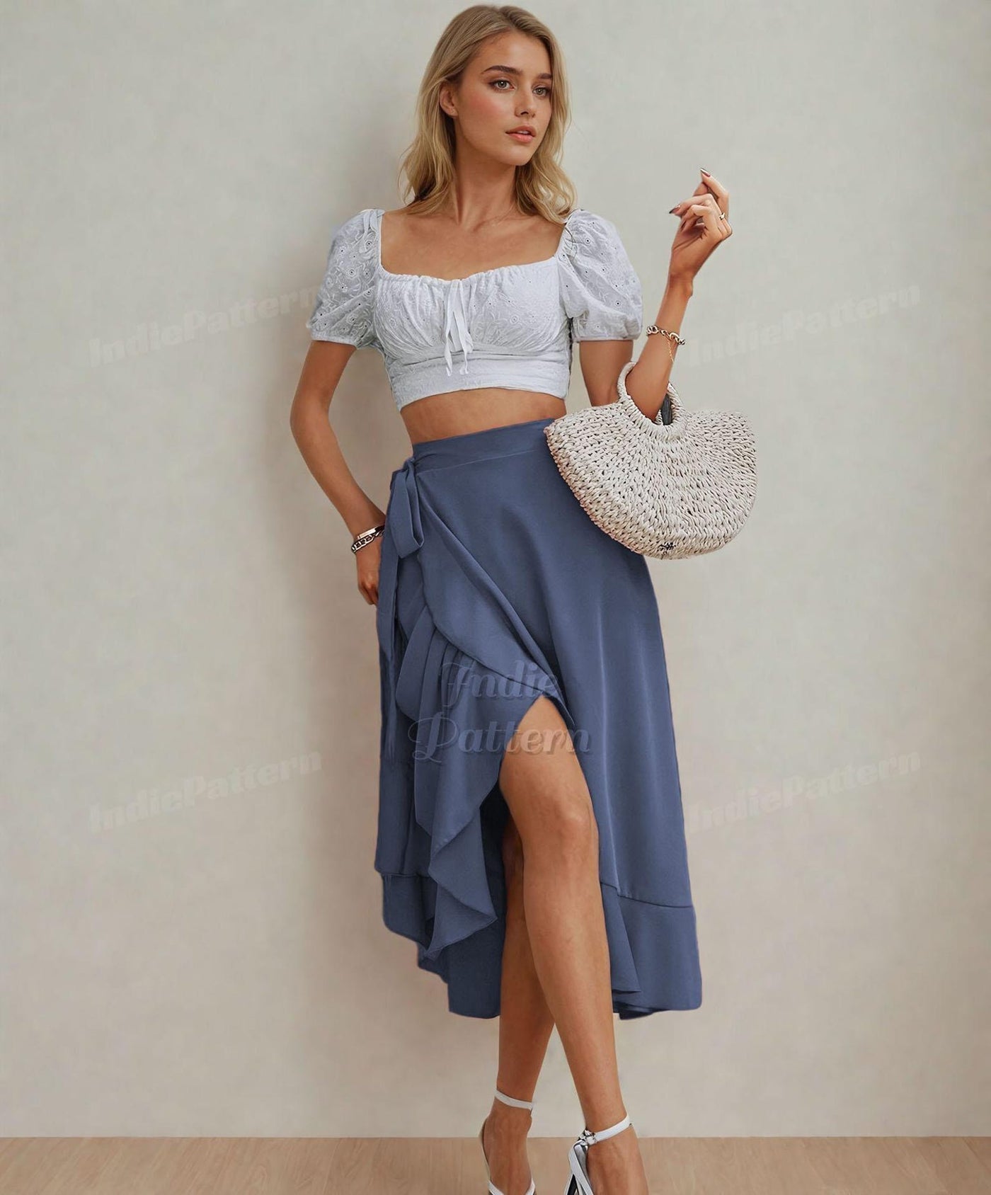 Skirt Sewing Pattern | Wrap Skirt Pattern | Women Sewing Pattern | Sewing Patterns | Summer Skirt Sewing pattern | Ruffle Hem