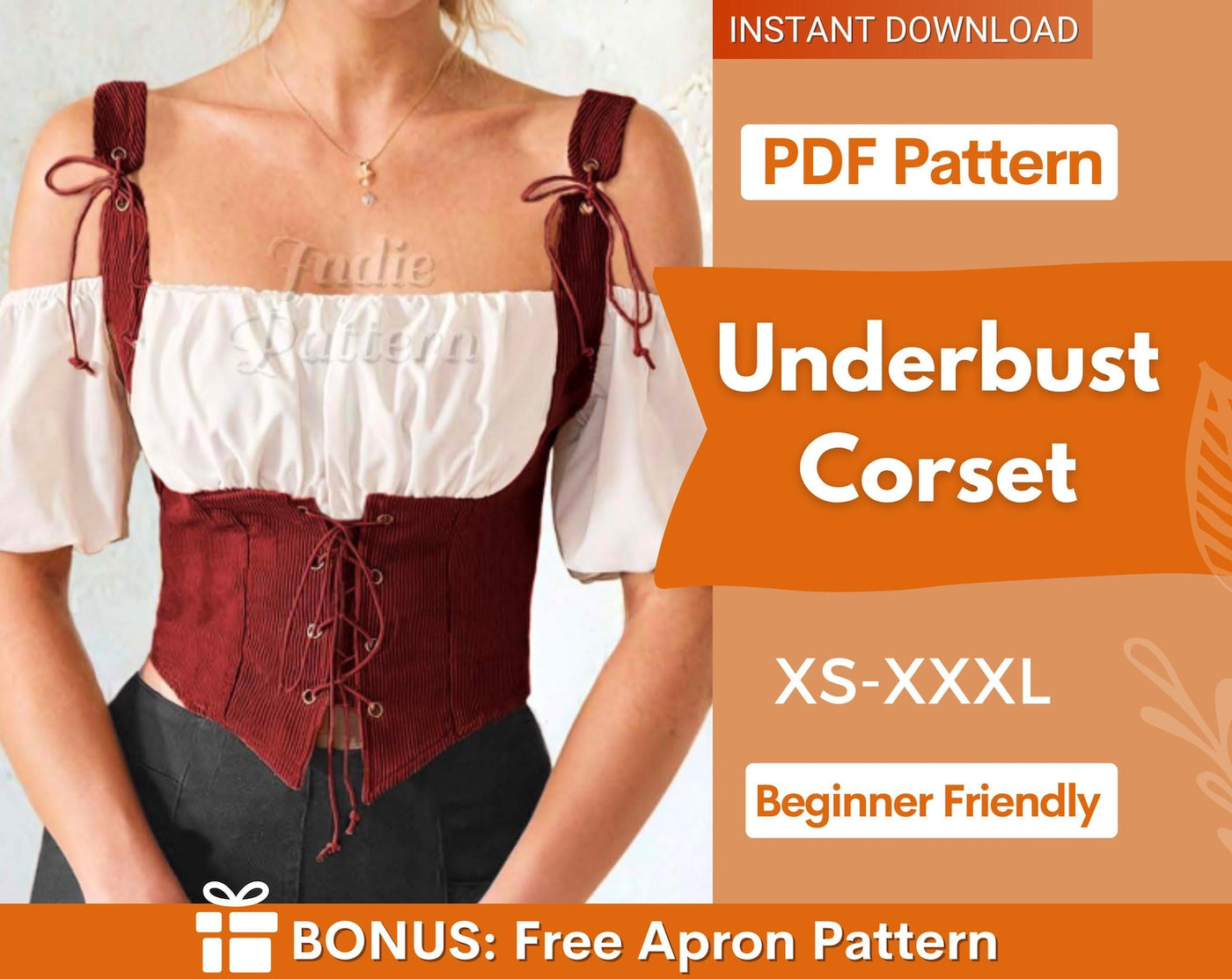 Underbust Corsset Sewing Pattern | Top Pattern | Sewing Patterns | Women Sewing Pattern | Corset Belt | Corset Pattern |