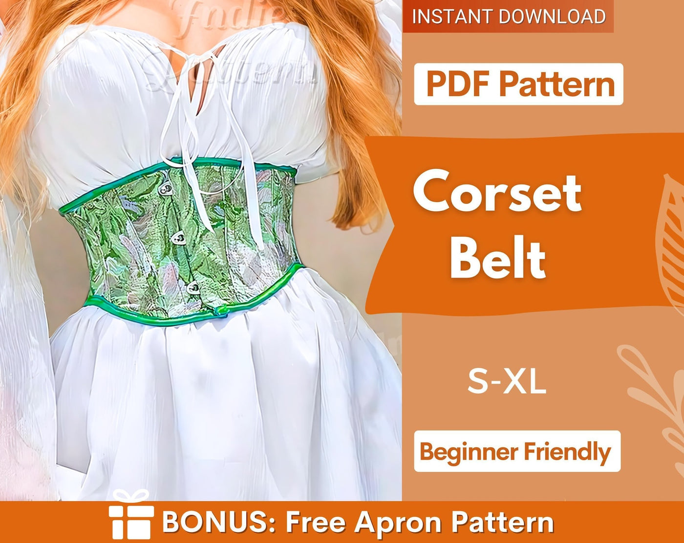 Underbust Corset Sewing Pattern PDF | Corset Belt Pattern | Corset Pattern | Corset Top Pattern | Sewing Pattern for Women