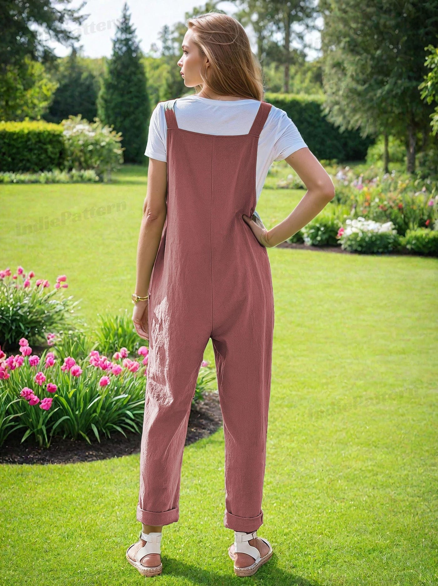 Overall Jumpsuit Pattern, Meadow Overalls, Overalls pattern, Pattern Women Jumpsuit, Dungaree Pant Loose Trouser , Overalls