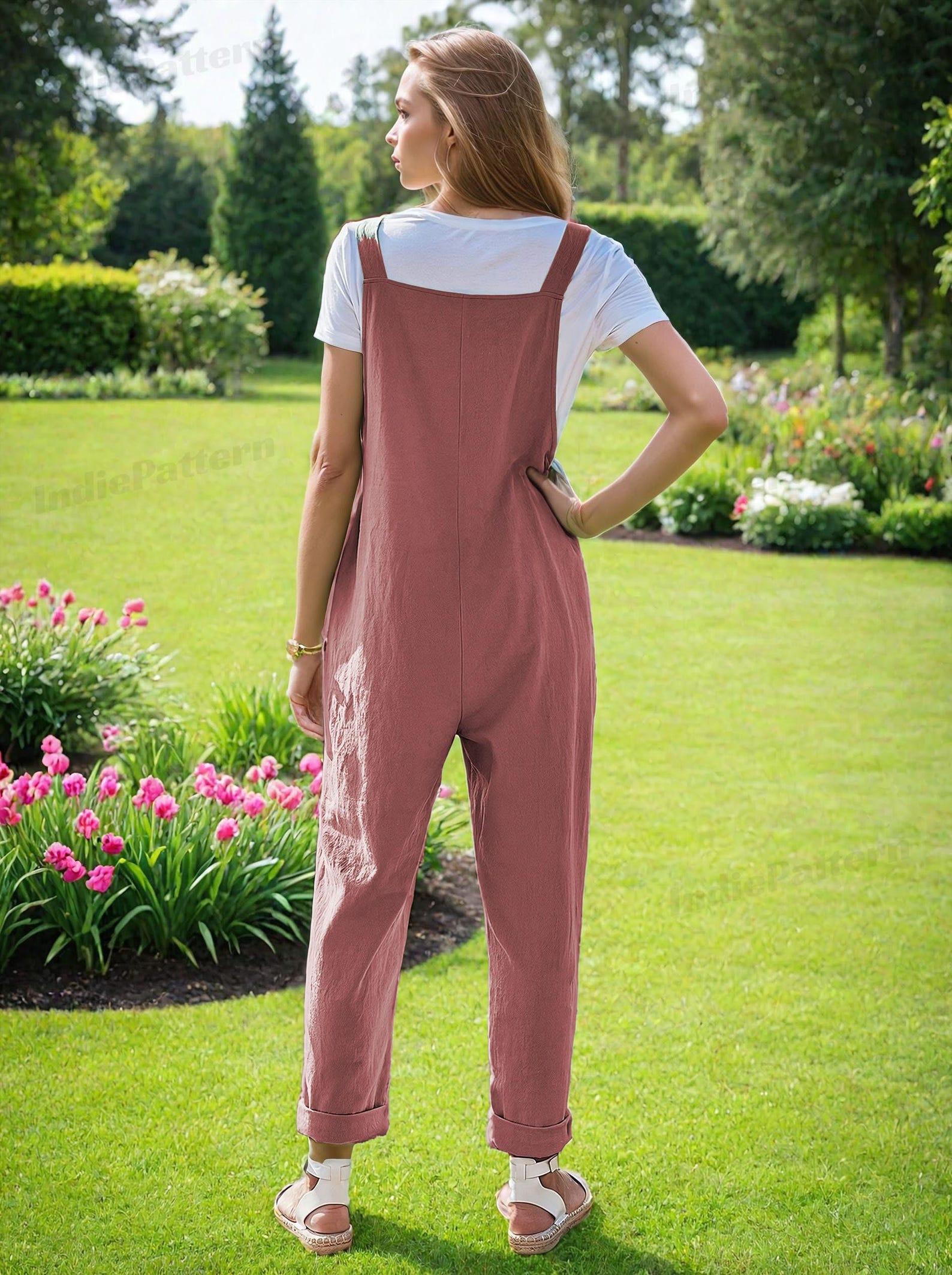 Overall Jumpsuit Pattern, Meadow Overalls, Overalls pattern, Pattern Women Jumpsuit, Dungaree Pant Loose Trouser , Overalls