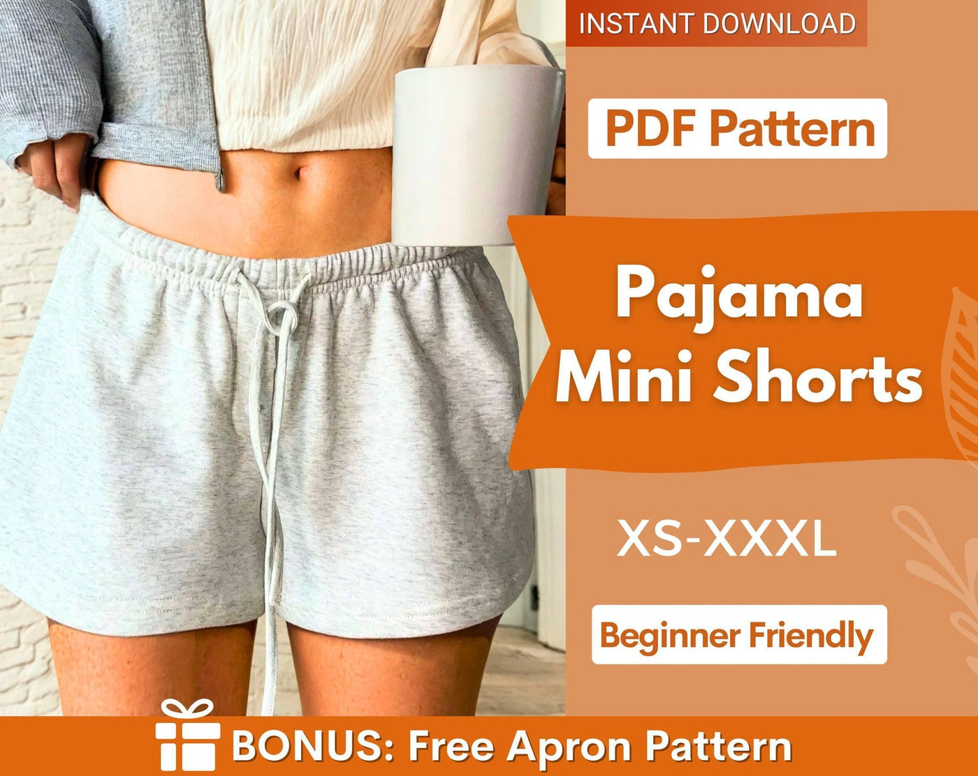 Pajama Shorts Pattern | Women Shorts Pattern | Beginner Shorts Pattern | Elastic Waistband Shorts | Mini Shorts Pattern |