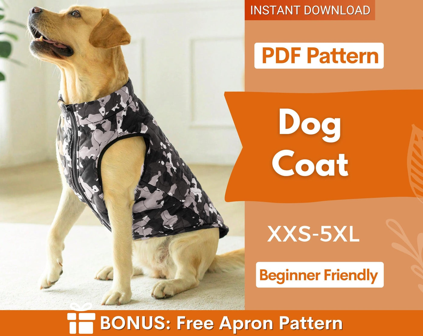 Dog Jacket Pattern, Dog Vest Sewing Pattern, Dog Coat Pattern, Sewing Pattern Dog, Pattern Dog, Pet Pattern, Dog Pattern Vest