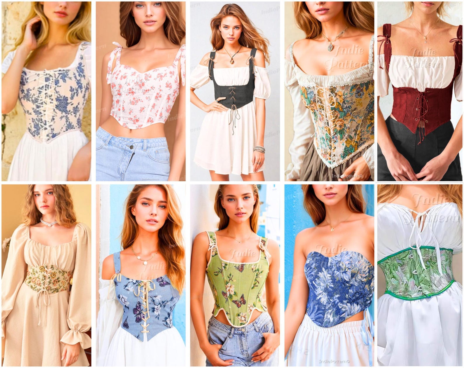 Corset Sewing Patterns +10 |Corset Patterns | Sewing Patterns | Women Patterns | Corsets Bundle Patterns | Women sewing