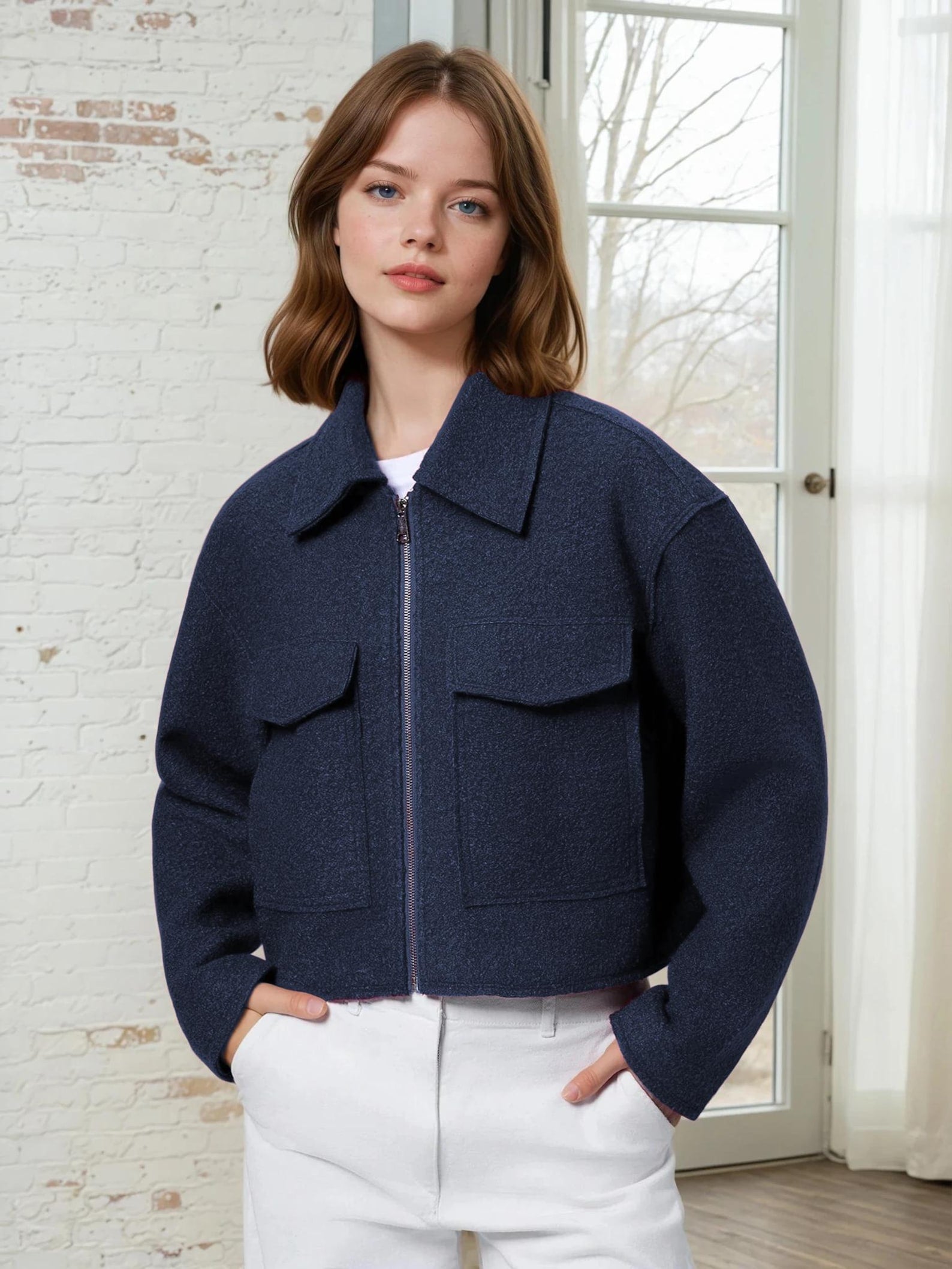 Jacket Sewin Pattern, Zip Up Jacket Pattern, Women Jacket Sewing Pattern, Crop Jacket, Short Jacket, Women Pattern Zipper