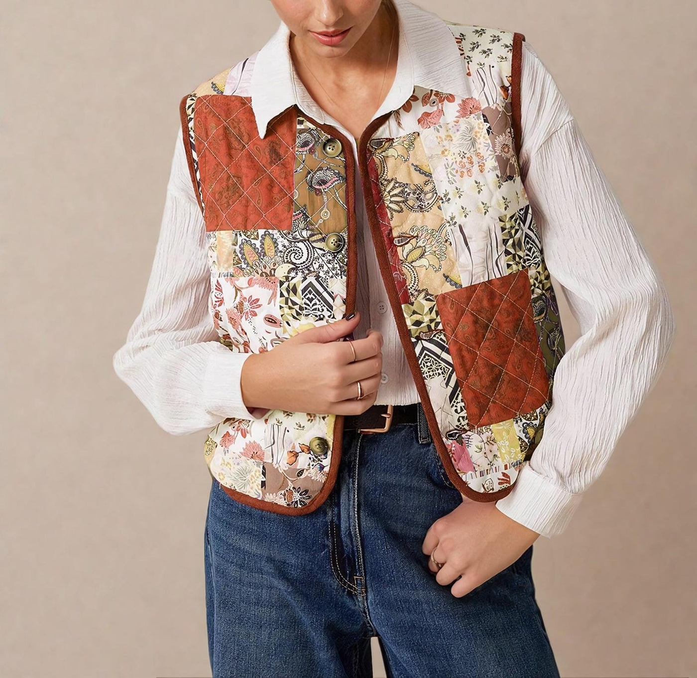Vest Sewing Pattern | Front Tie Top Pattern | Vest Pattern | Top sewing pattern | Women Sewing Patterns | Quilted Vest |