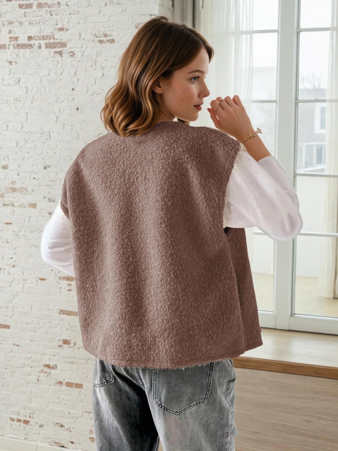 Teddy Vest Sewing Pattern for Women | Sewing Patterns | Women Pattern | Jacket Sewing Pattern | XS-XXXL | Women Vest Sewing