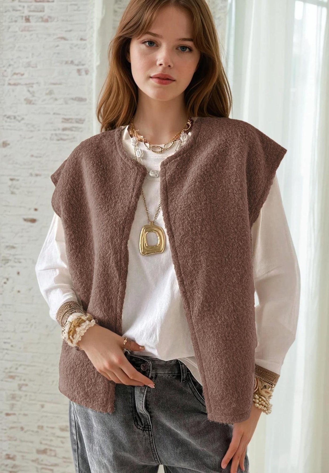 Teddy Vest Sewing Pattern for Women | Sewing Patterns | Women Pattern | Jacket Sewing Pattern | XS-XXXL | Women Vest Sewing