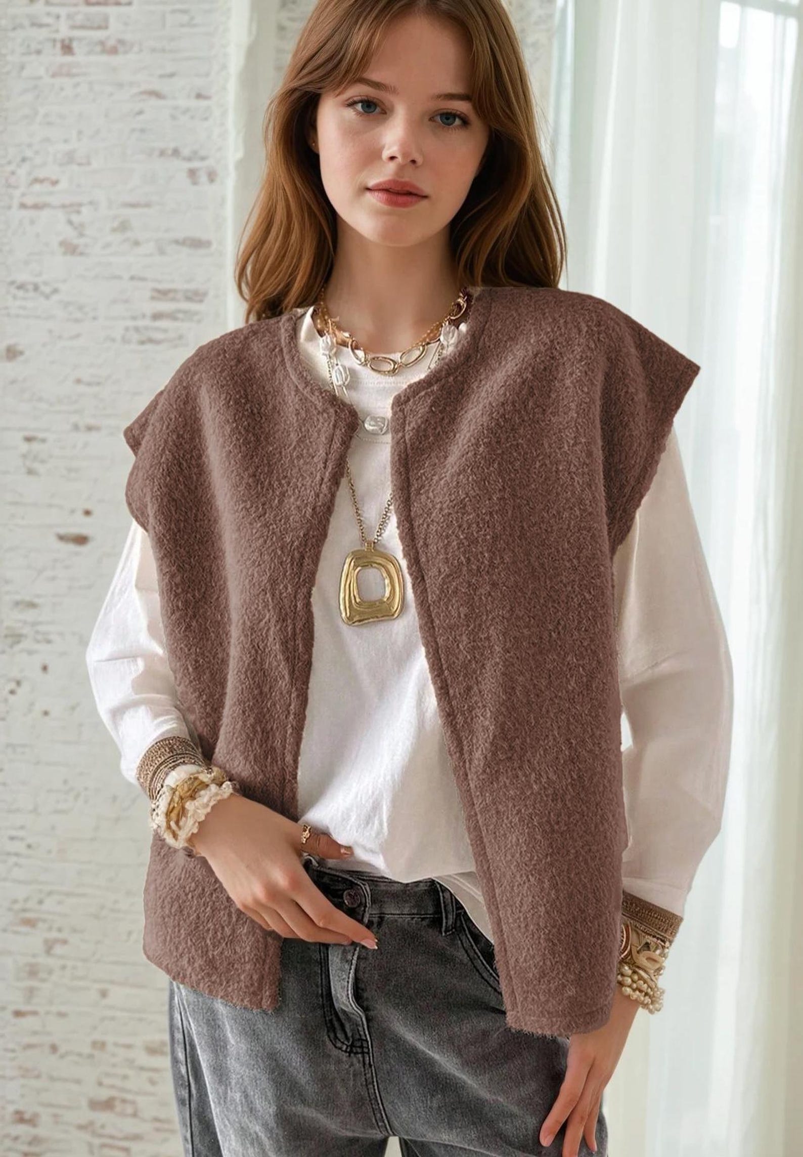 Teddy Vest Sewing Pattern for Women | Sewing Patterns | Women Pattern | Jacket Sewing Pattern | XS-XXXL | Women Vest Sewing