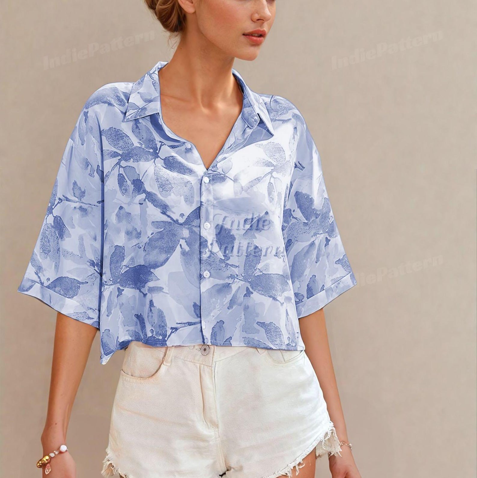 Shirt Sewing Pattern, Women Shirt Pattern, Crop Shirt Pattern, Sewing Pattern, Women Sewing pattern, Shirt Pattern, Beginner