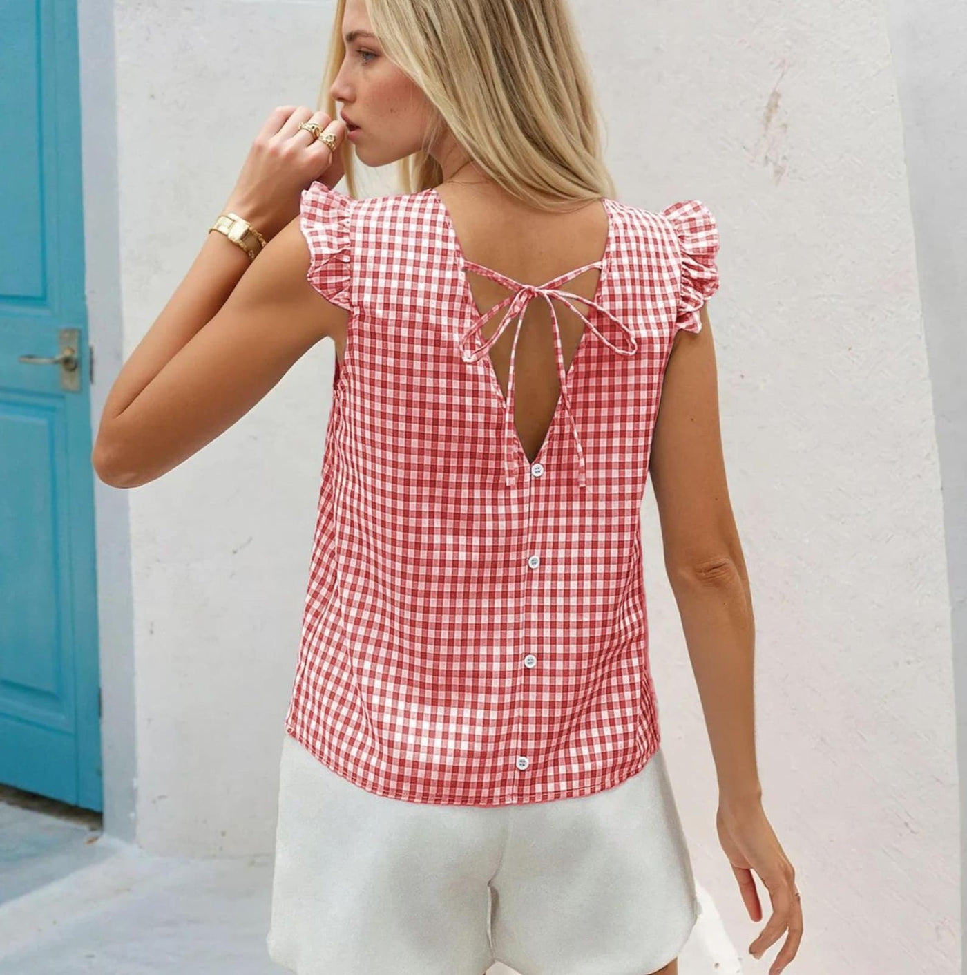 Ruffled Top Sewing Pattern, Women Sewing Pattern, Back TieTop Pattern, Blouse Pattern, Summer Top, Tie Top, Blouse Top