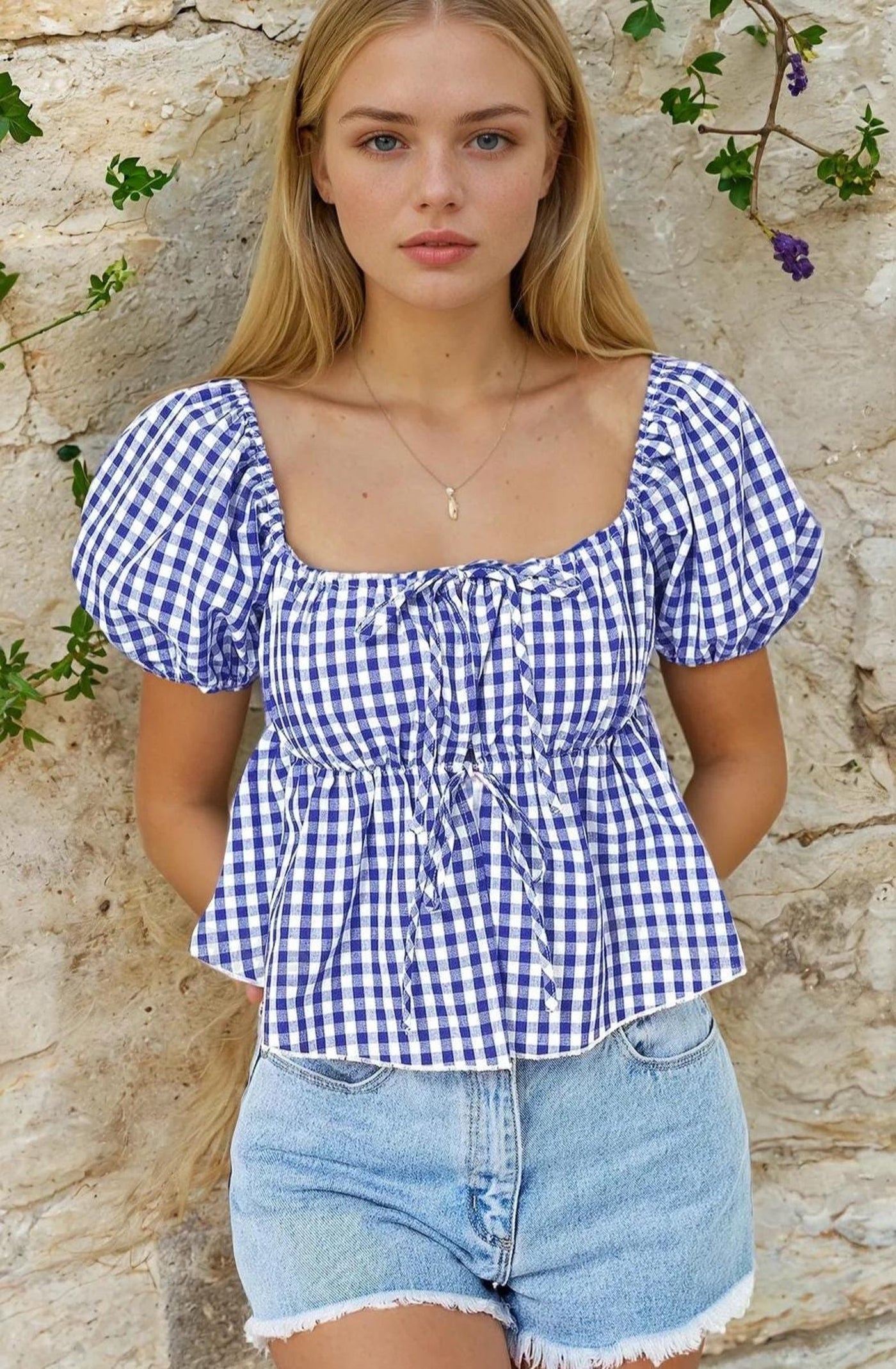 Peplum Top Sewing Pattern, Tie Front Blouse, Milkmaid Blouse Pattern, Puff Sleeve Top, Peplum Top, Peplum Blouse Pattern