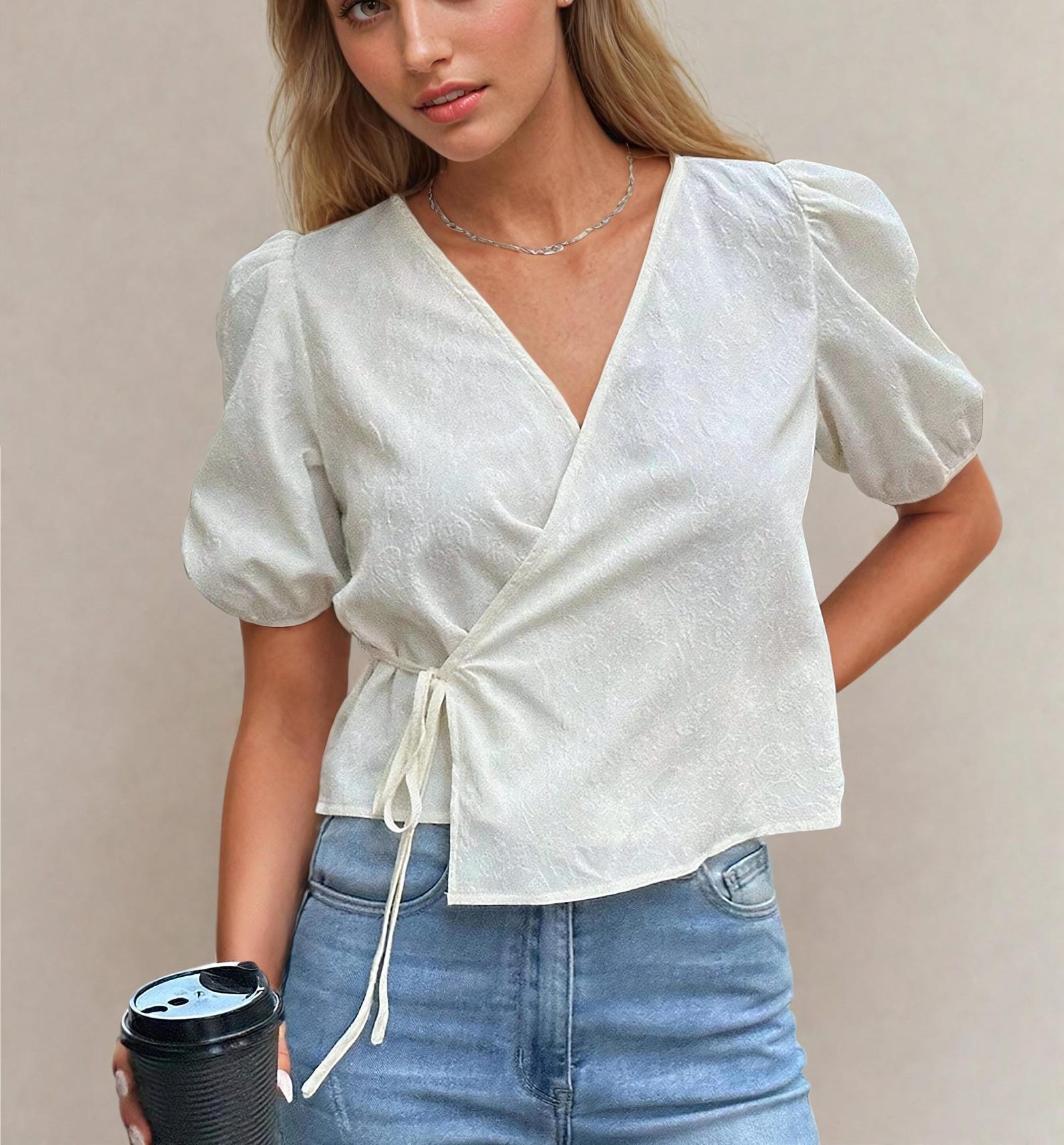 Wrap Top Sewing Pattern | Top Pattern | Women Sewing Pattern | Blouse Pattern | Sewing Patterns Women Blouse | Tie Top Blouse