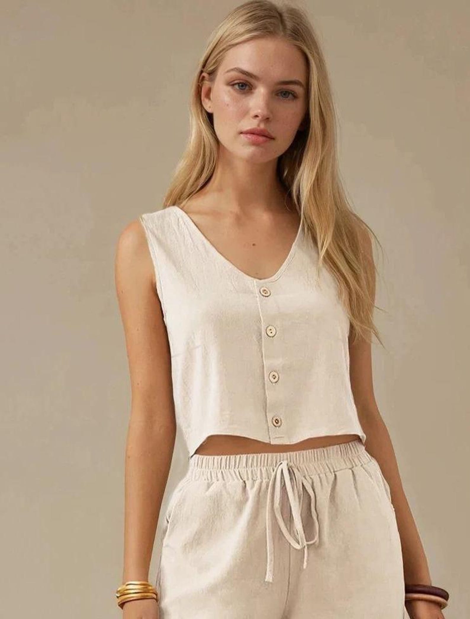 Crop Top Sewing Pattern, Women Top Pattern, Sleeveless Button Top Pattern, Sewing Pattern, Women Sewing pattern, Vest
