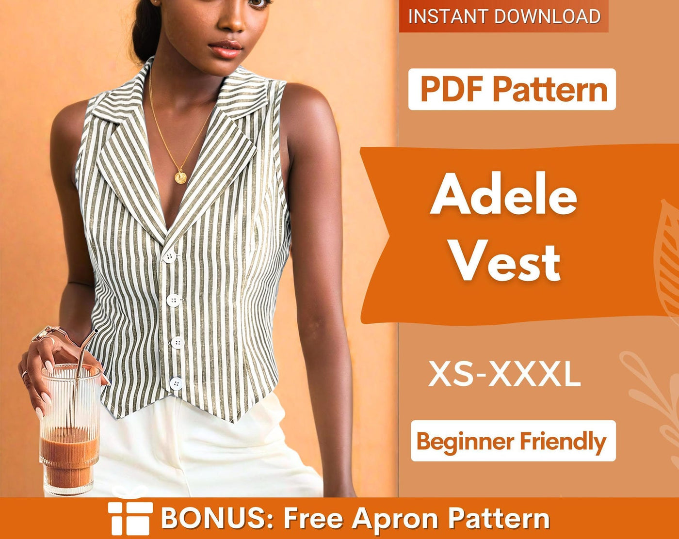 Vest Sewing Pattern, Waistcoat Pattern, Sewing Patterns, Women Vest Sewing Pattern, Blazer Women, Trendy Vest, Vest with