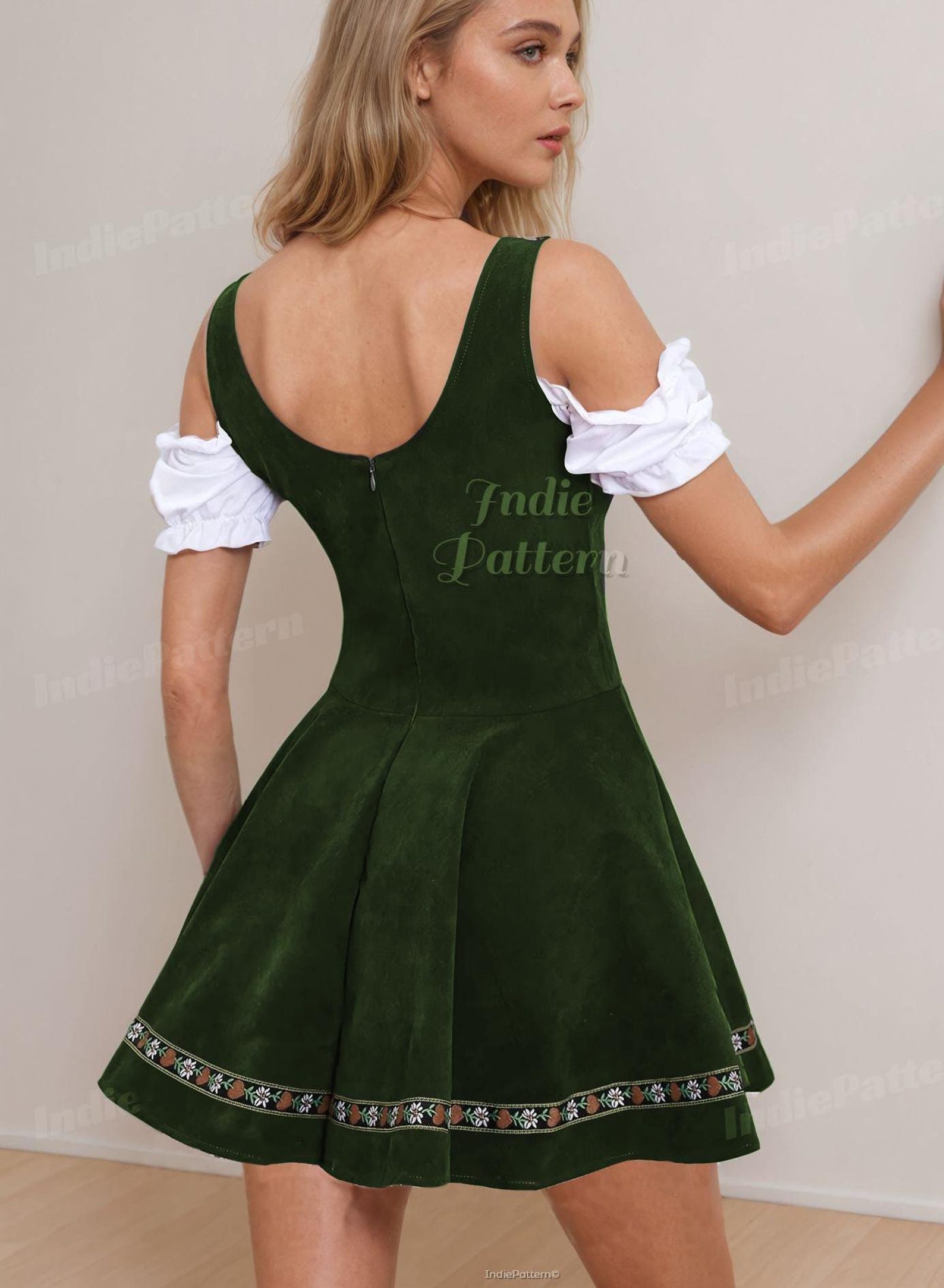 Dirndl Dress Sewing Pattern | Oktoberfest Dress | Milkmaid Dress Pattern | Dress Pattern | Cottagecore Dress pattern | Women