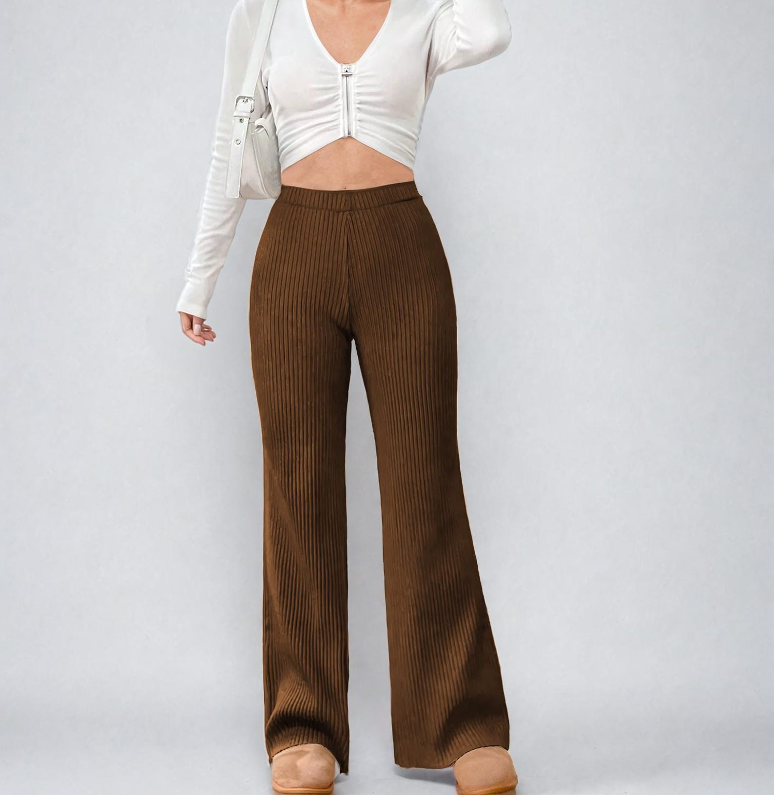 Flare Leg Pants Sewing Pattern for Women PDF | Pants Sewing pattern | Wide leg pants | High waisted pants sewing pattern