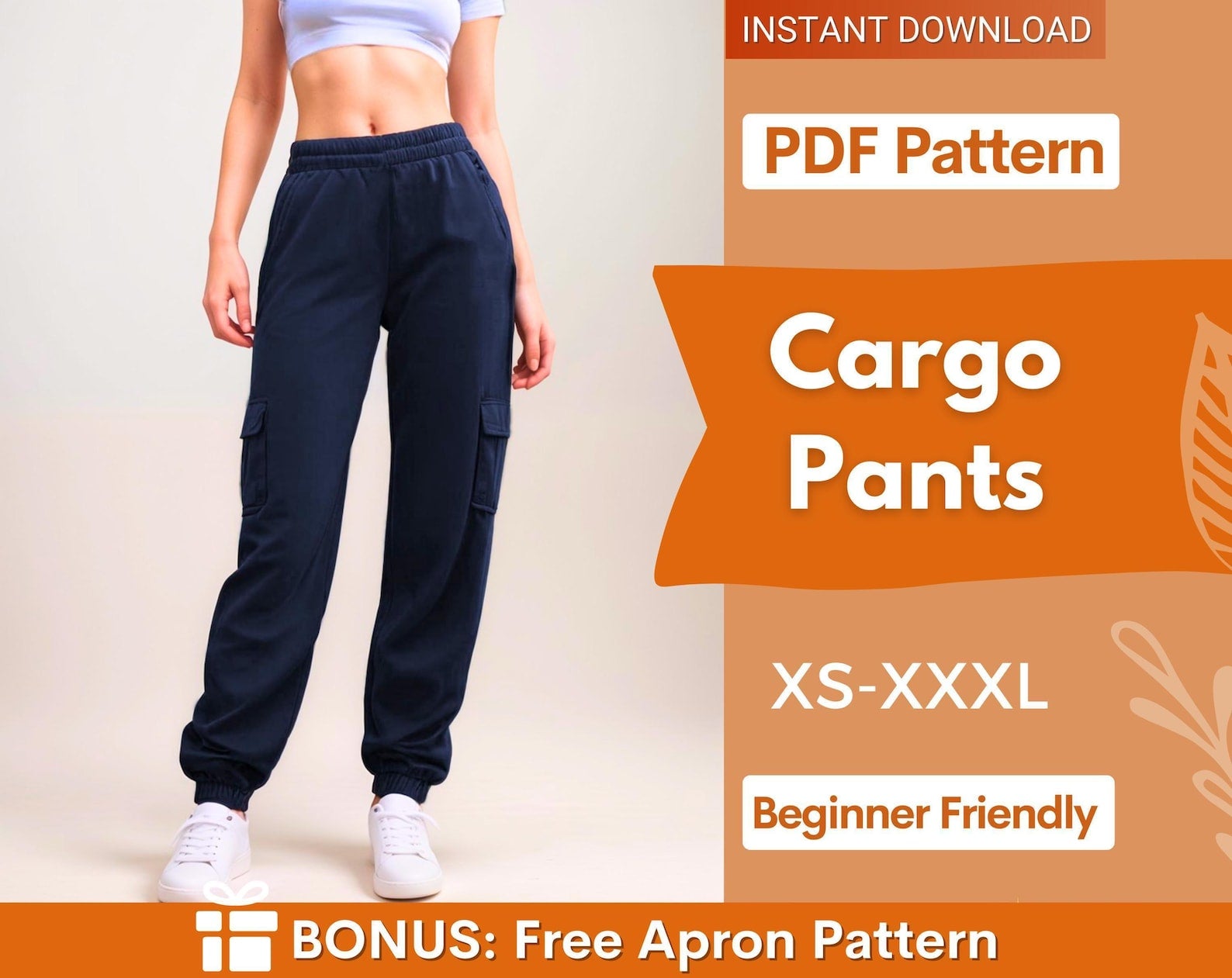 Cargo Pants Pattern, Pants Pattern, Women Pants Sewing Pattern, Sewing Pattern Women, Pants with Pockets, Cargo Trouser