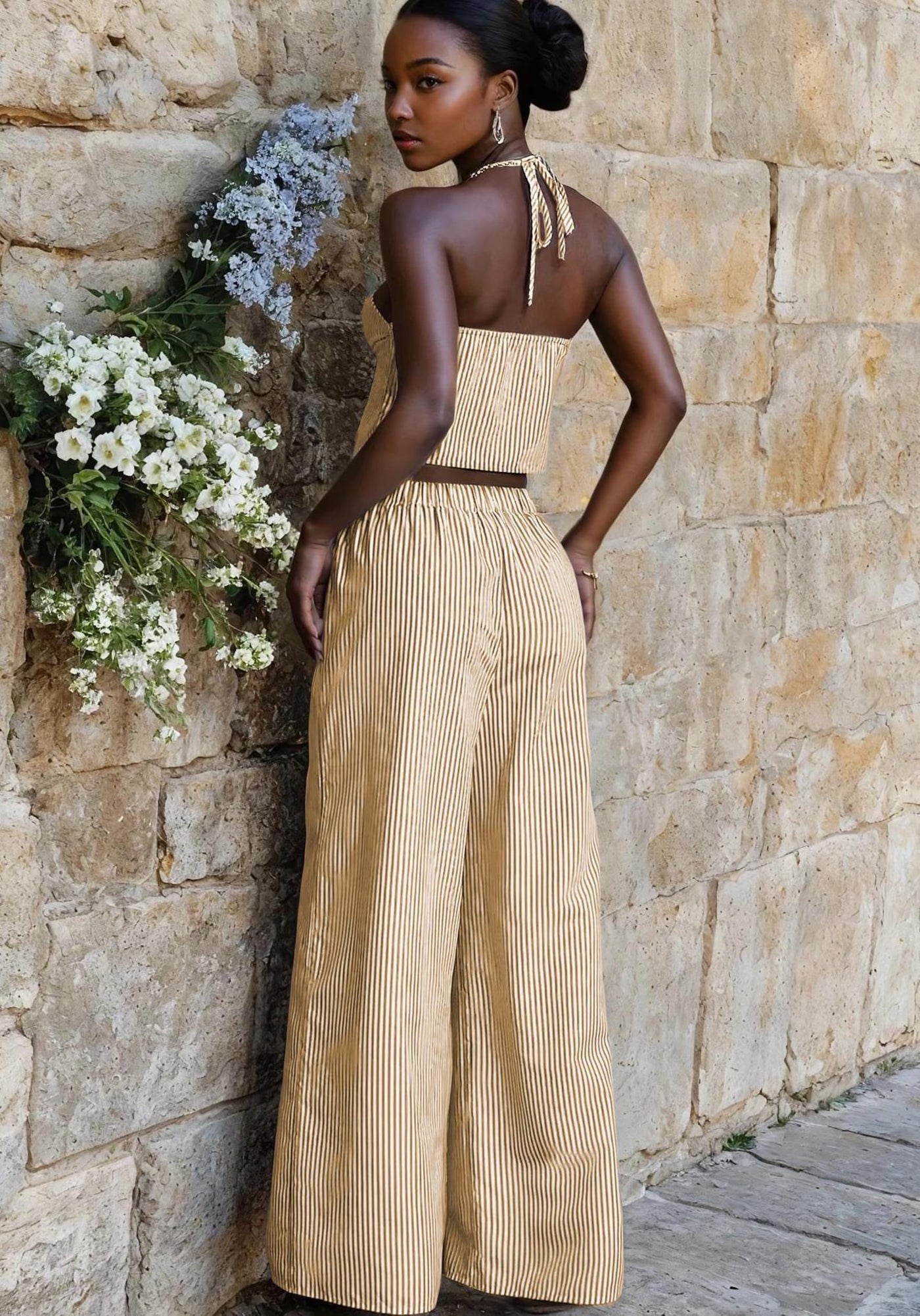 Front Tie Top & Wide Leg Pants Sewing Pattern | Top Sewing Pattern | Sewing Pattern Women | Wide Leg Pants Pattern | Top