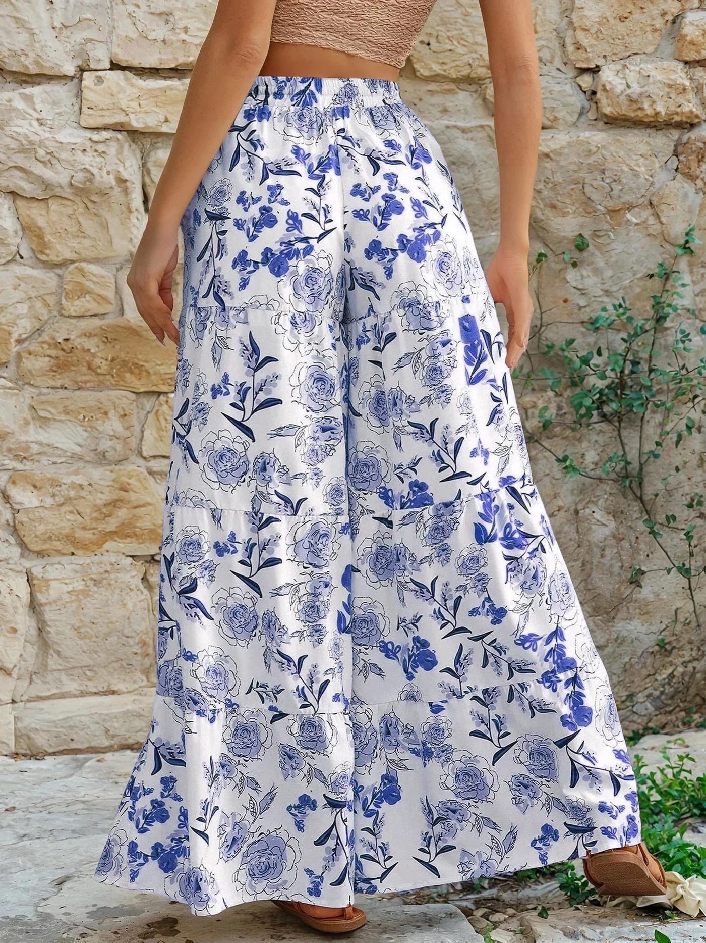 Tiered Pants Sewing Pattern | Women Pants Pattern | Wide Leg Pants Pattern | Pants Pattern | Sewing Patterns | Women Sewing