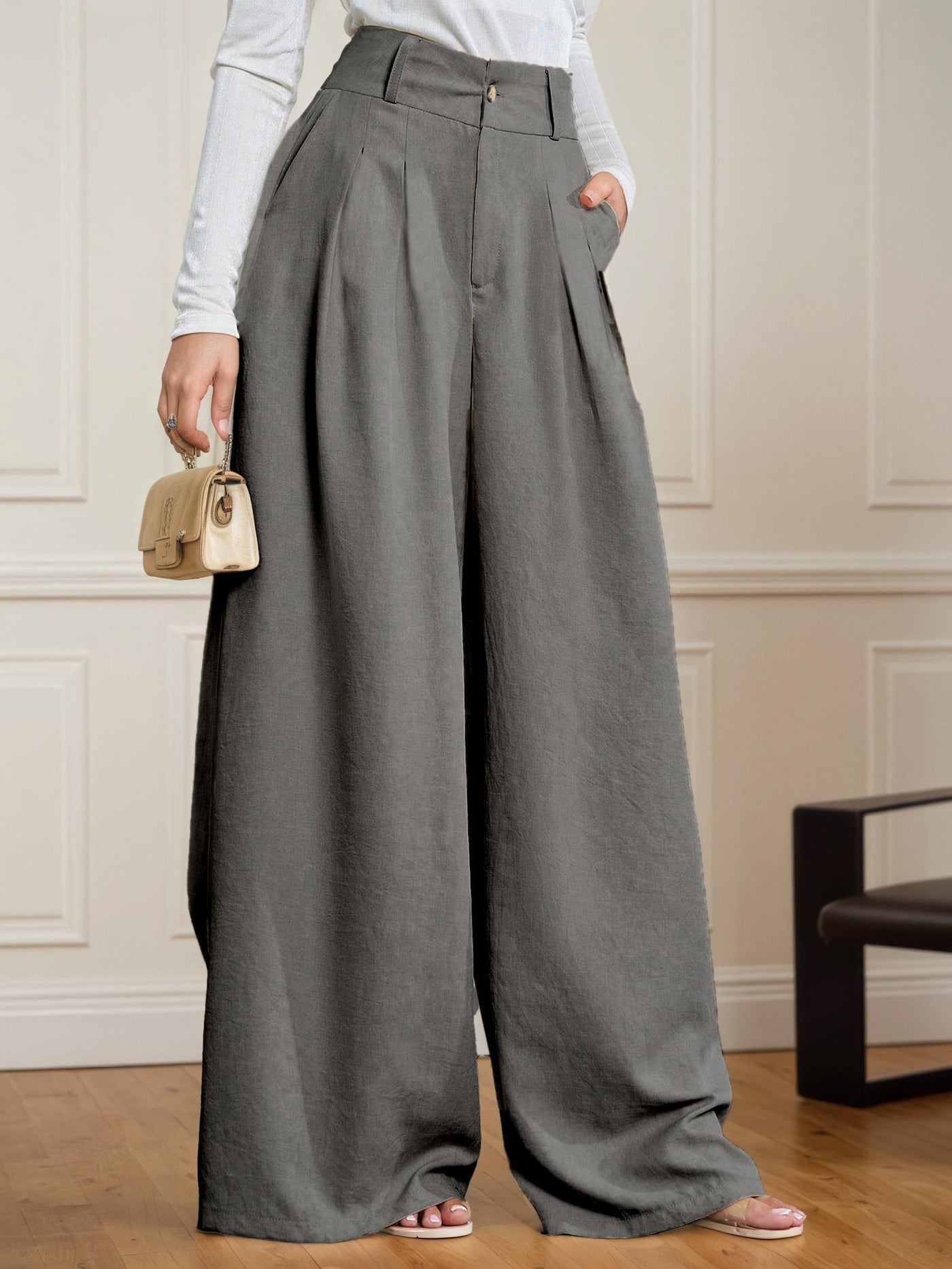 Wide Leg Palazzo Pants Sewing Pattern | Women Pants Pattern | Trousers Pattern | Women Sewing Patterns | Palazzo Pants