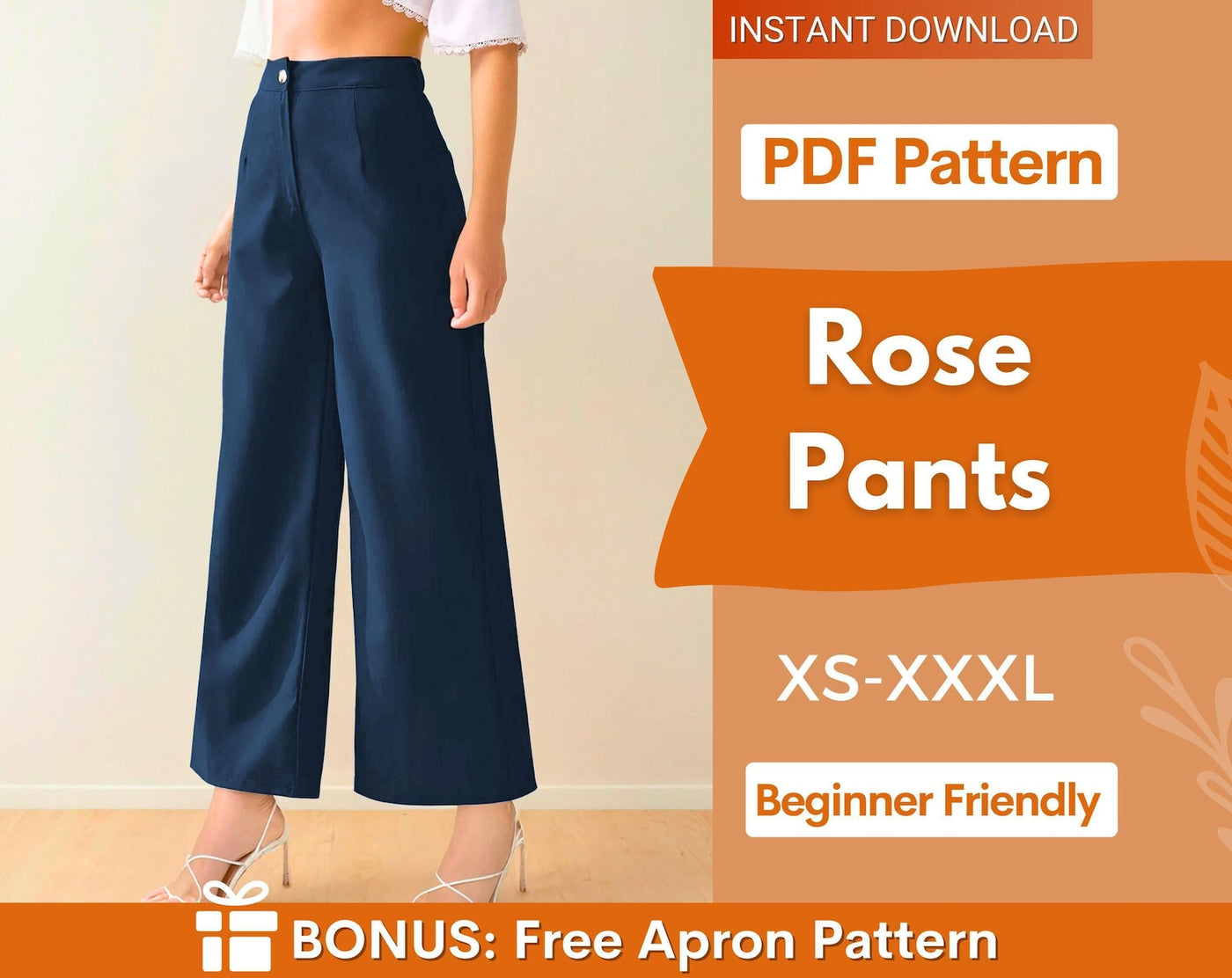 Women Pants Pattern | Sewing Patterns | Trousers Sewing Pattern | Wide Leg Pants Pattern, Sewing Pattern Pants Women, Suit
