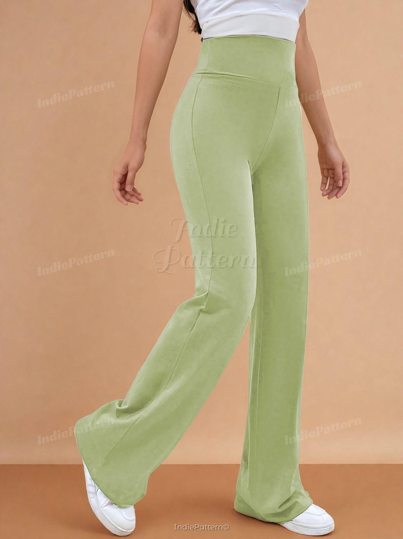 Yoga Pants Pattern | High Waist Pants Sewing Pattern | Flare Leg Pants Pattern | Flare Leggings | Leggings pattern | Women