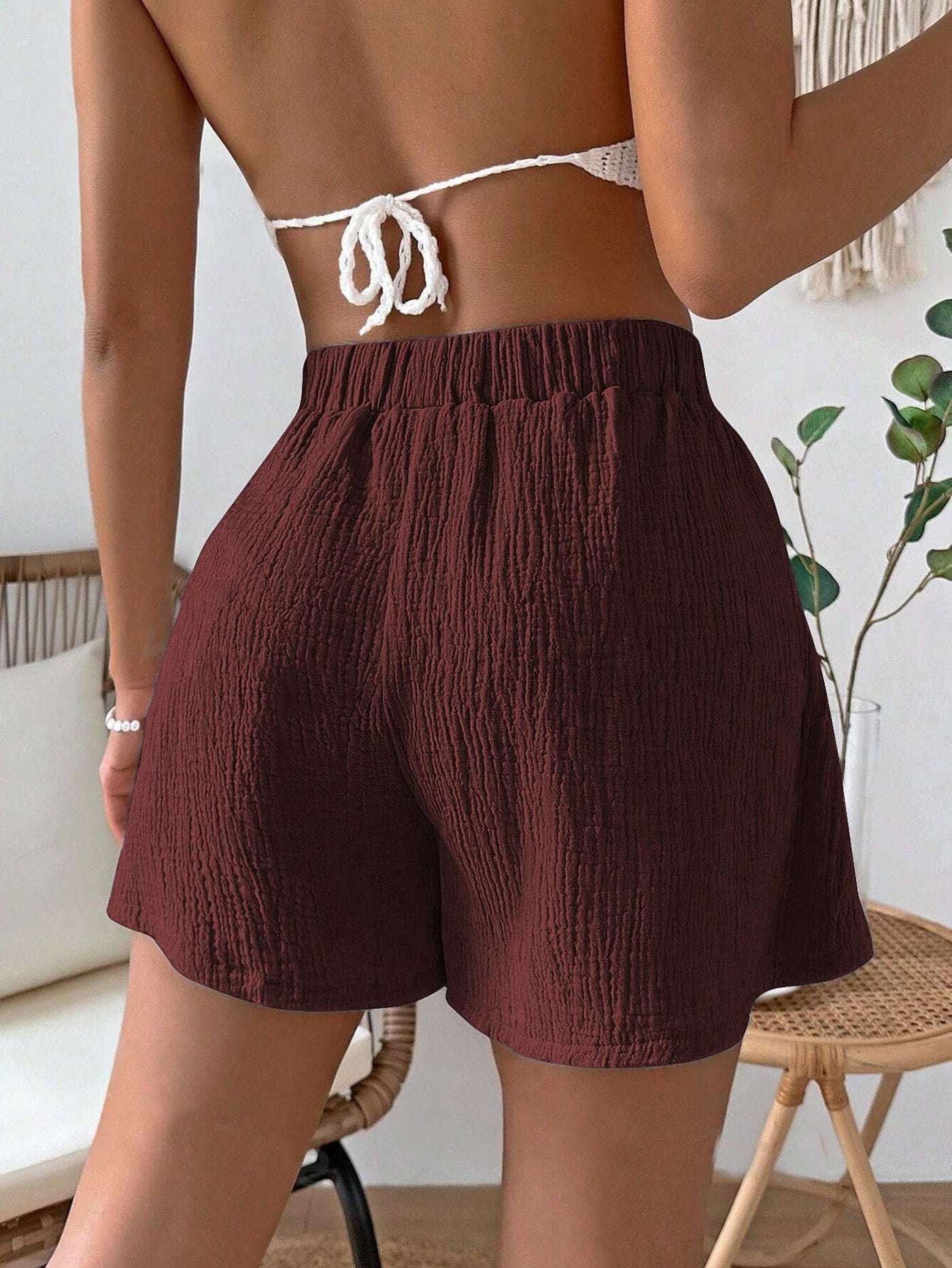 Easy Shorts Pattern | Women Shorts Pattern | Beginner Shorts Pattern | Elastic Waistband Shorts | High Waist Wide Leg Shorts