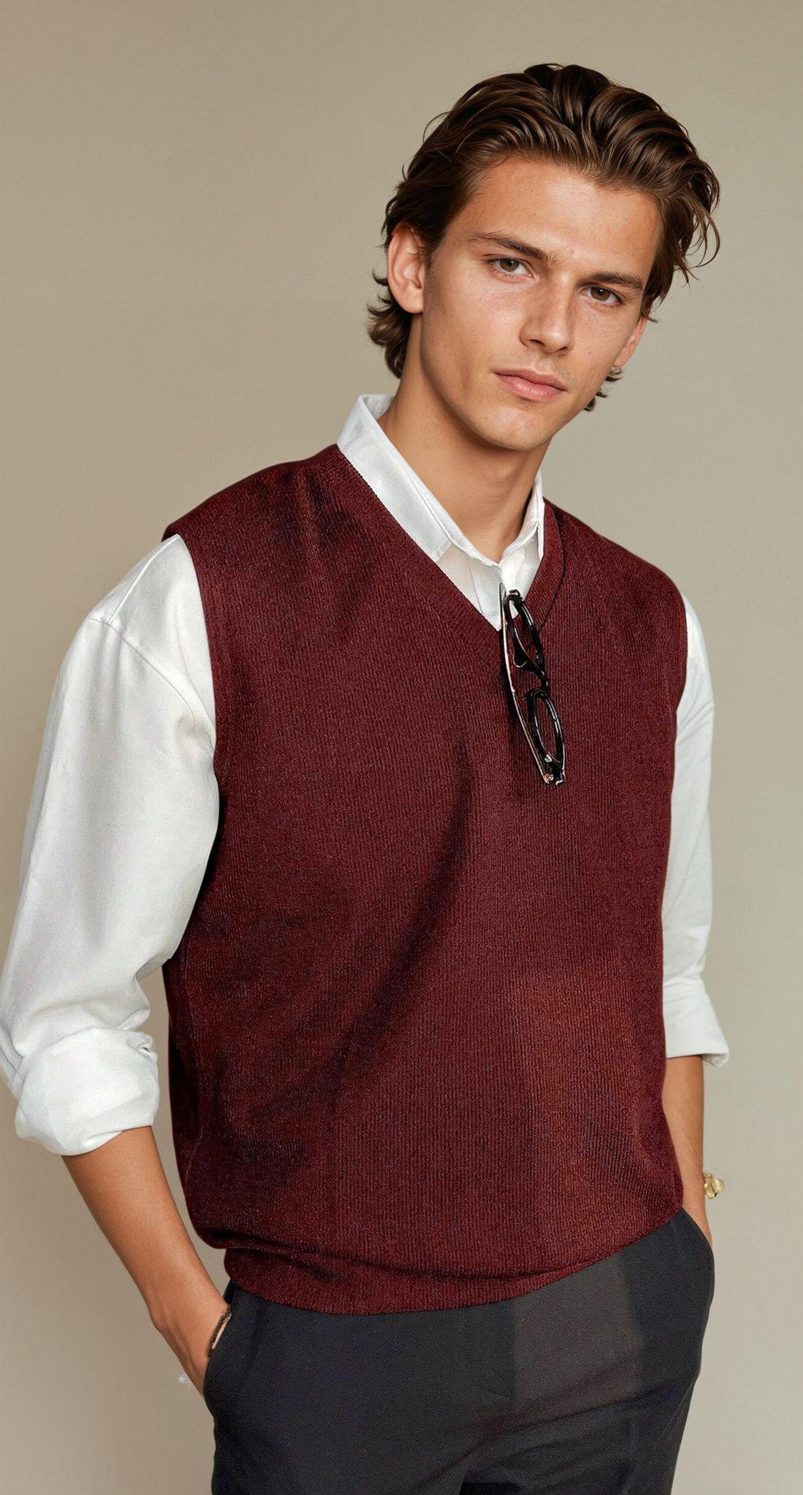 Men Vest Pattern | Men Sewing Pattern | Waistcoat Pattern for Men| Sewing Pattern Knitted Vest Men | Top Pattern Men