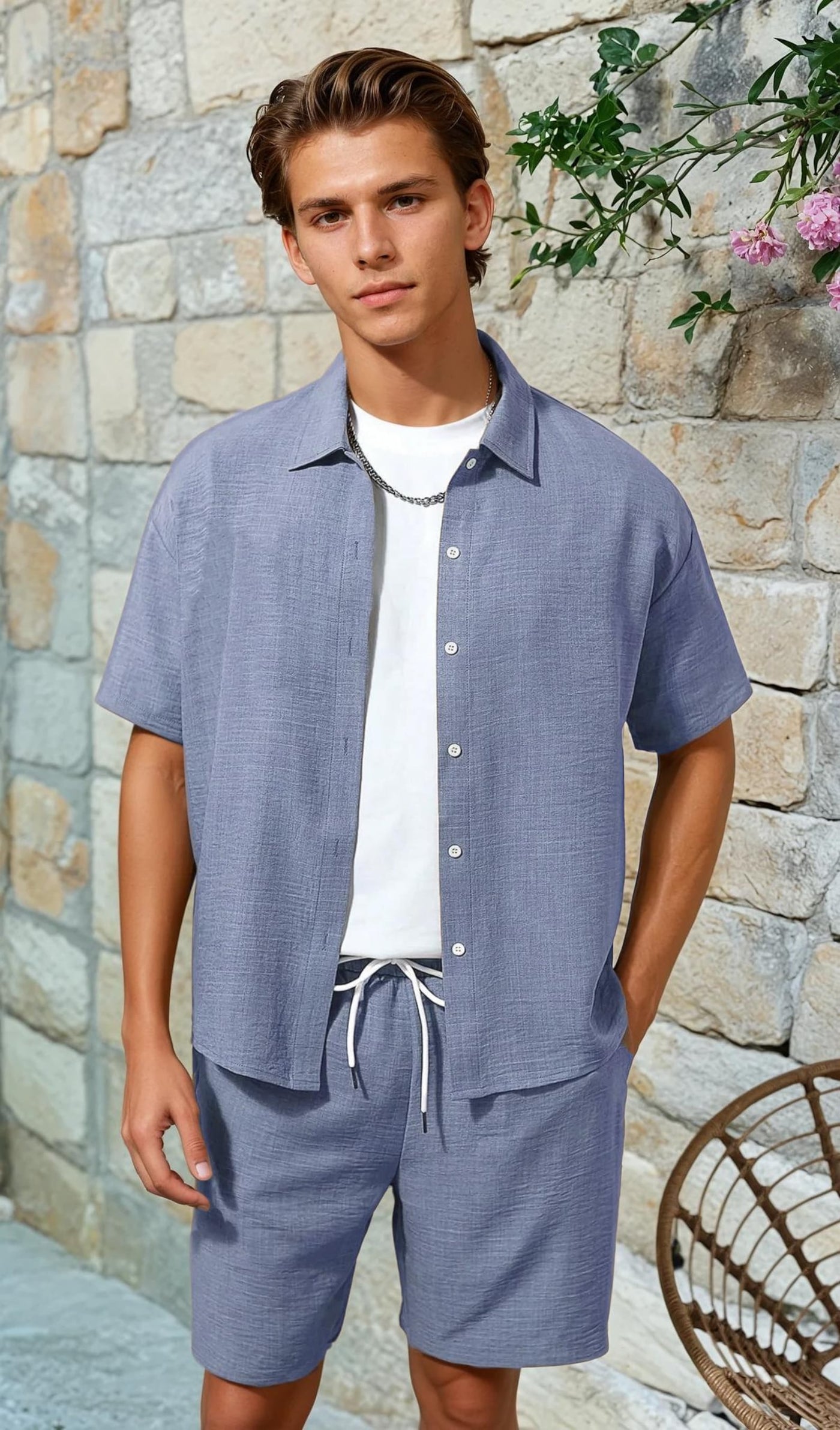 Shirt and Shorts Sewing Pattern, Shirt Pattern Men, Shorts Pattern Men, Hawaiian Shirt Sewing Pattern, Men Sewing Pattern