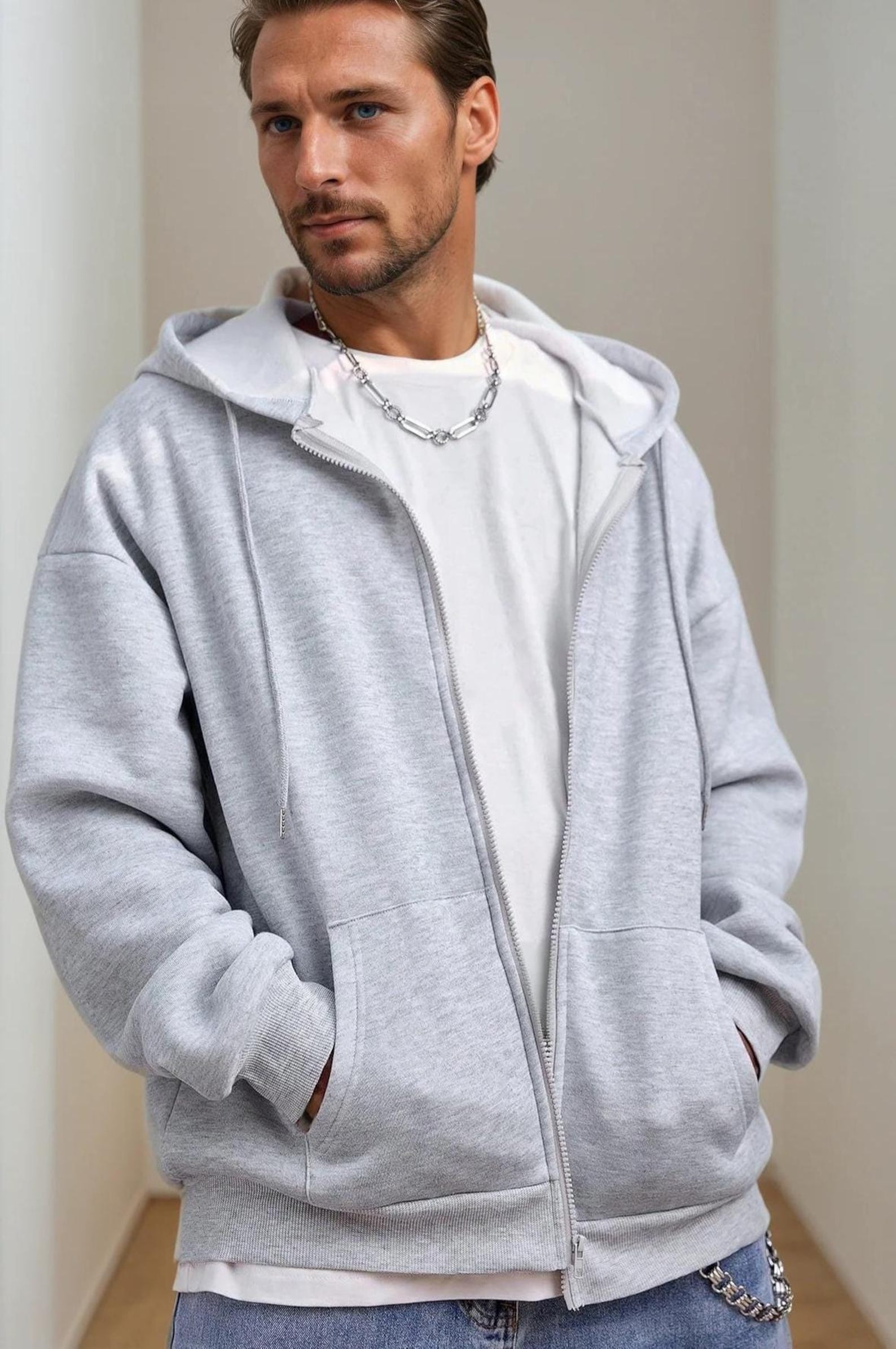 Zip Up Hoodie Sewing Pattern for Men, Men Hoodie Pattern, Sweatshirt Pattern Meen, Men Sewing Pattern, Men Patterns, Hoodie
