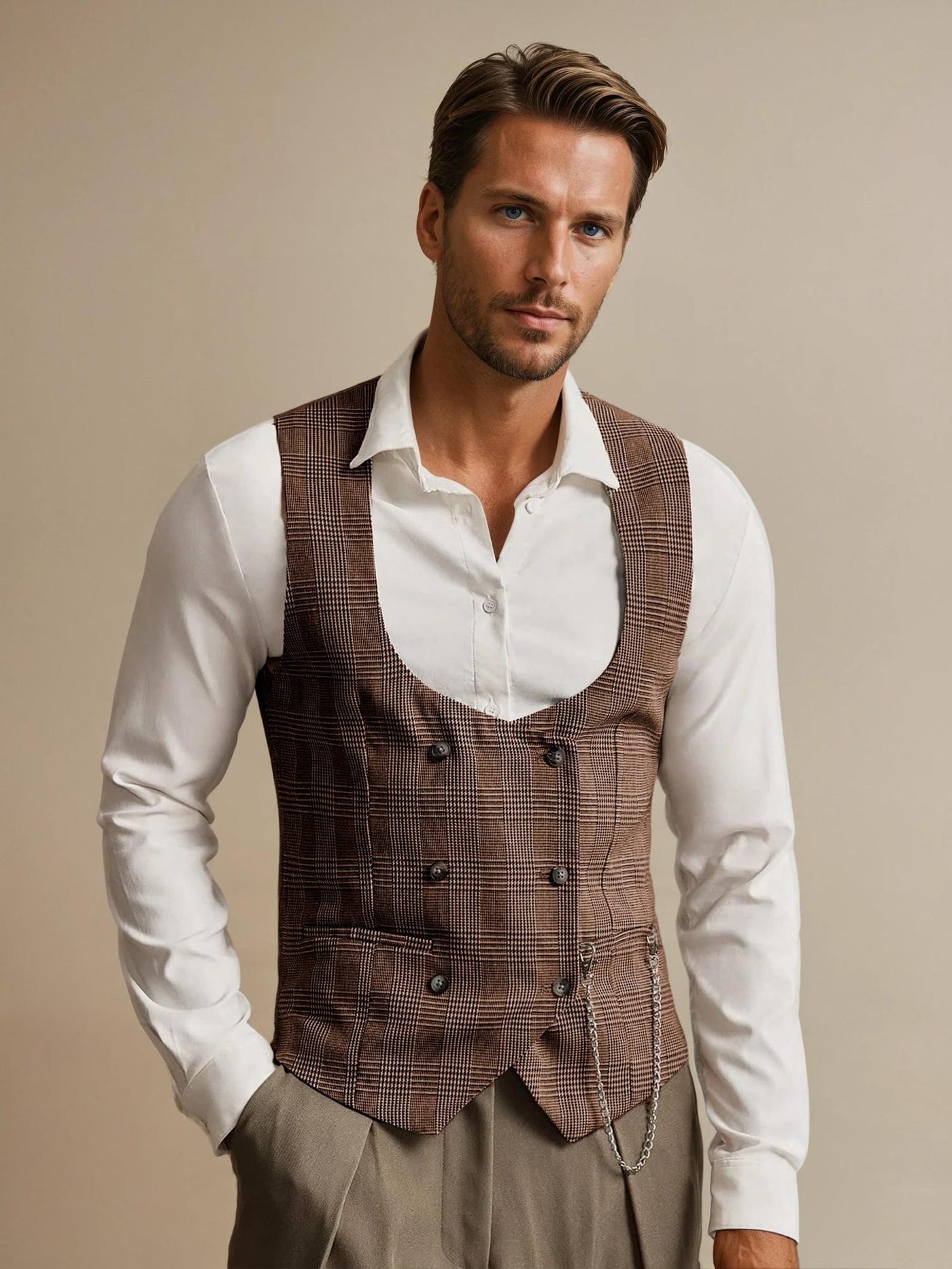 Men Waistcoat Sewing Pattern | Lined Vest Sewing Pattern, Waistcoat, Sewing Pattern Vest Men, Top Pattern Men, Suit Pattern